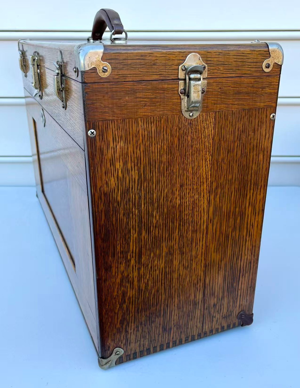 Vintage H. Gerstner & Son 11 Drawers Oak Wood Machinist Tool Chest Box Model 052