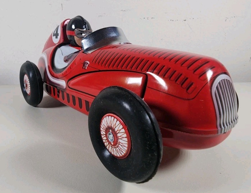 Schylling Tin Grand Prix Racer With Piston Pounding Engine Sound NIB