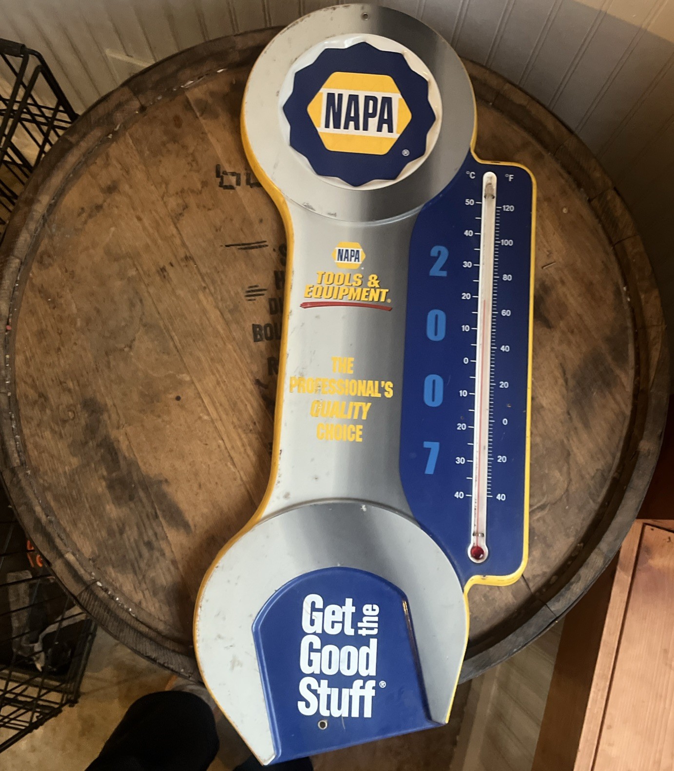 RARE Vintage Dealer Tools, And Equipment NAPA Metal Thermometer  Huntsville, Tex