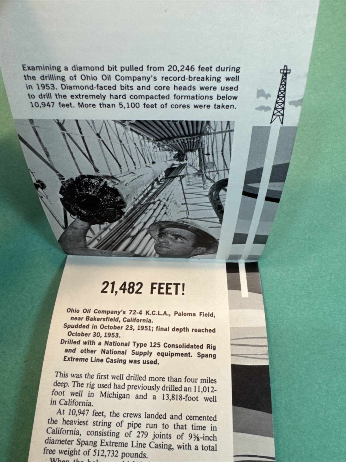 1959 Centennial of Oil Eastern States Expo, Drilling Rig National T-45 Brochure