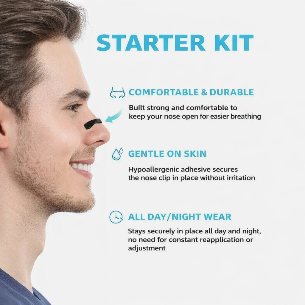 30PCS Magnetic Nasal Dilator Anti Snoring Nose Breathing Clip Sleep Aid Kit