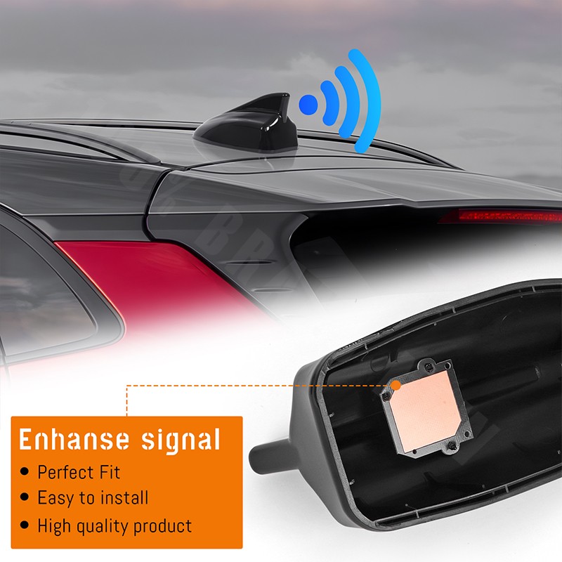 For Hyundai  Kona 2018-22 Black Fin Antenna Base Cover Signal Aerial Replacement