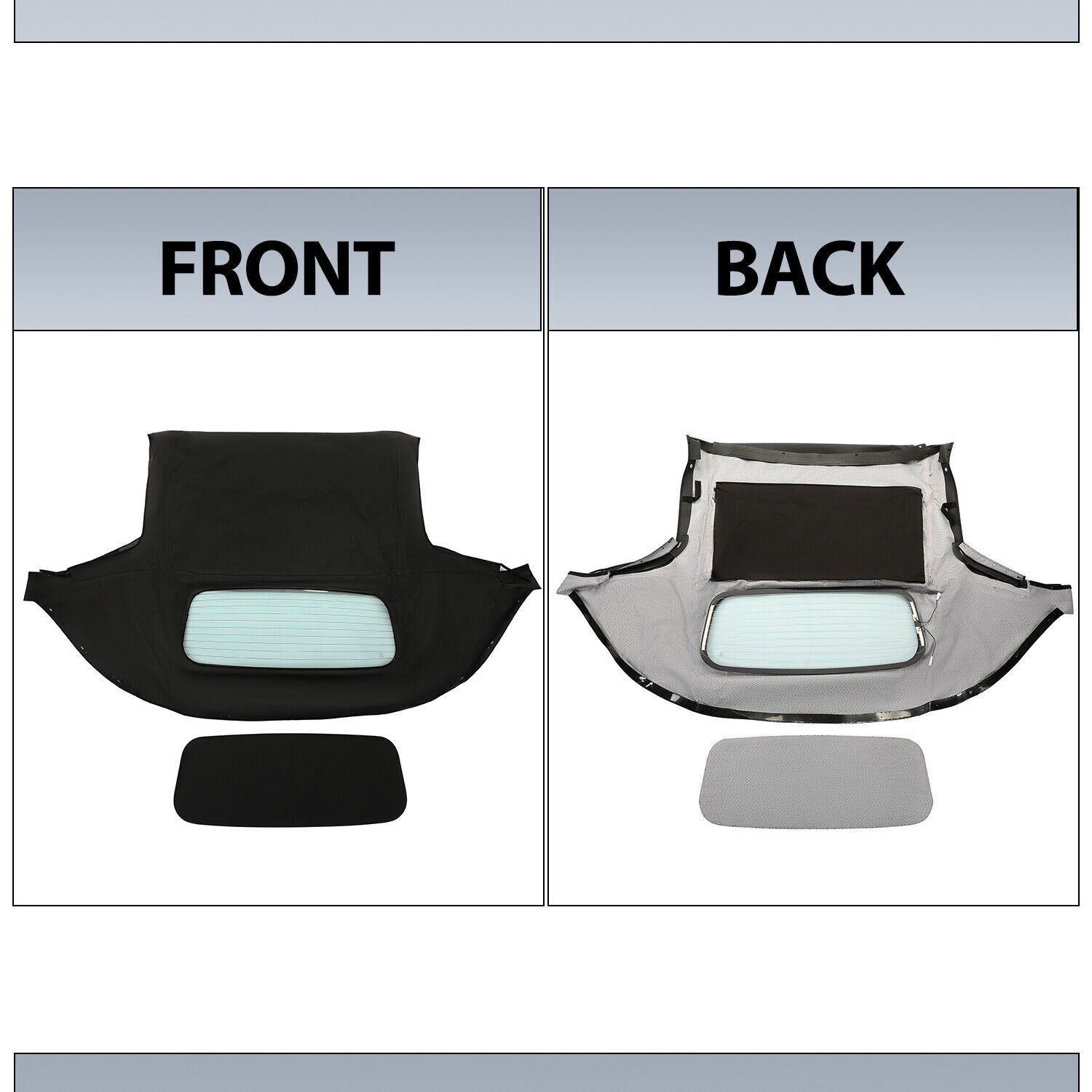 Black Convertible Soft Top w/Heated Glass Window For Mazda Miata 1990-2005 99-05