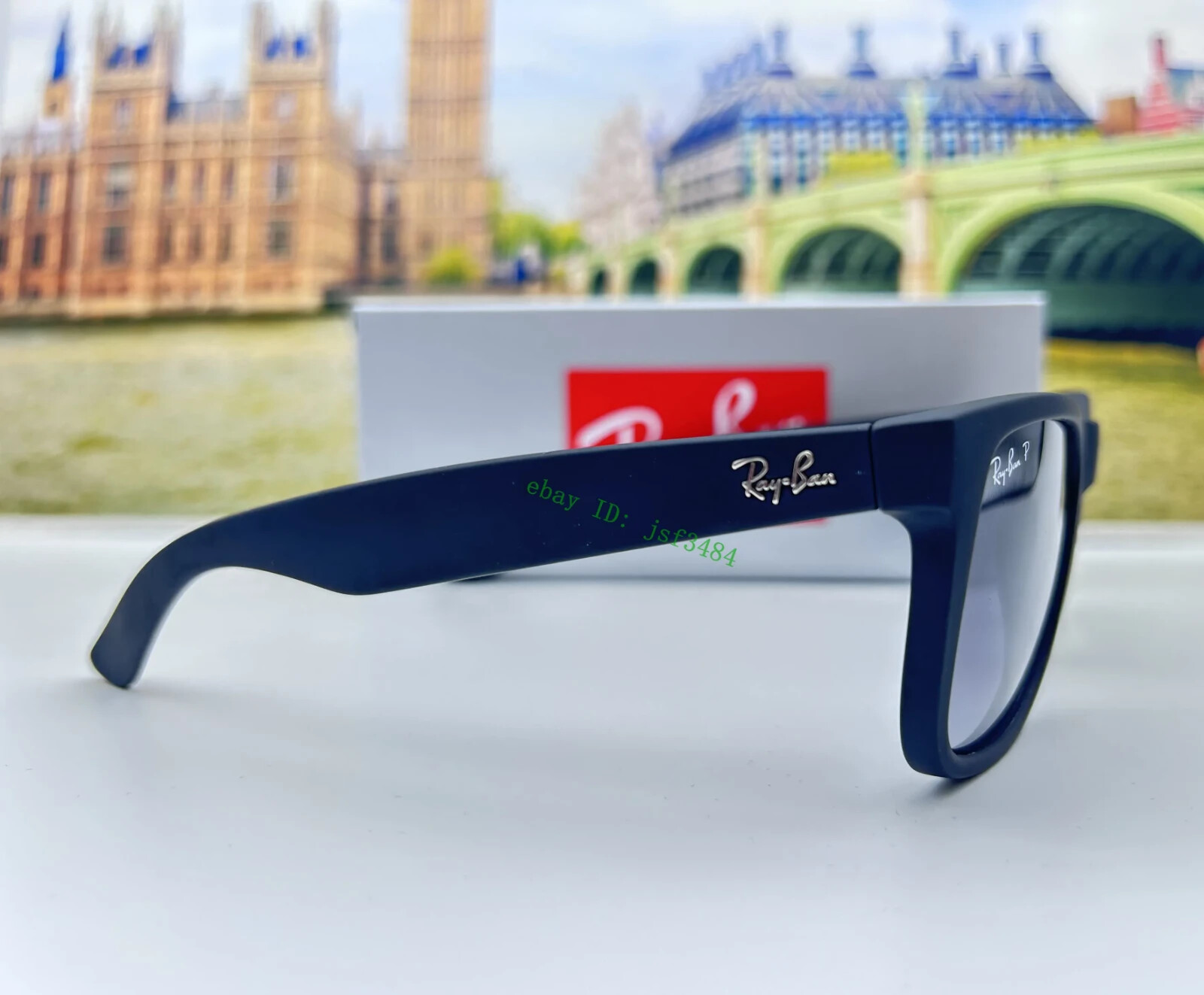 RAY BAN JUSTIN POLARIZED RB4165 622/T3 GREY GRADIENT 54MM CLASSIC SUNGLASSES