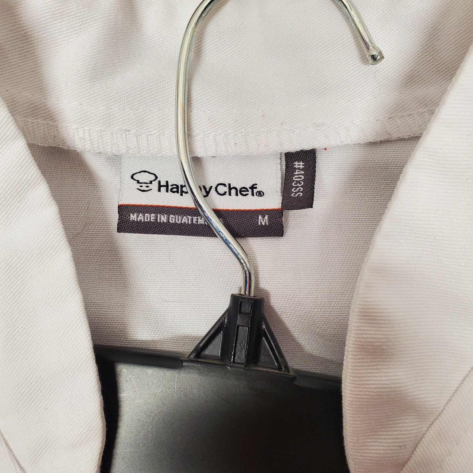 Happy Chef Size Medium White Bakery Shirt Jacket Cake Bake Cook