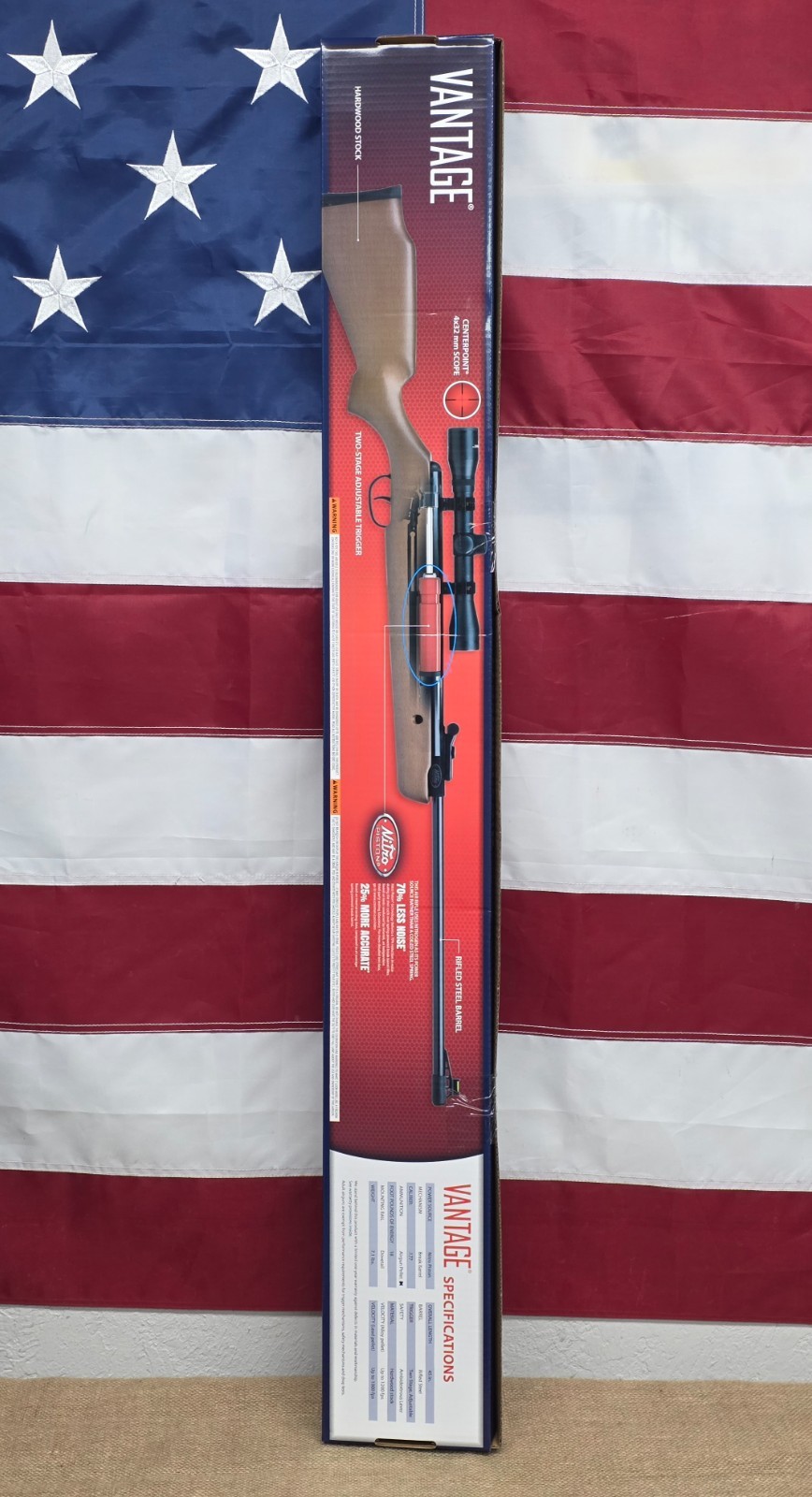 Crosman Vantage NP (Wood) .177 Nitro Piston Powered Break Barrel Air Rifle 30021