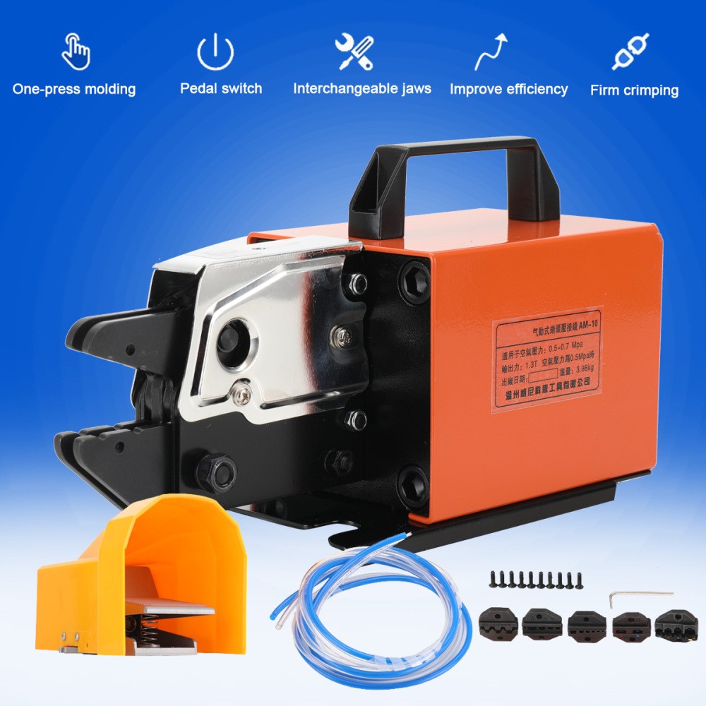 Terminal Crimping Machine Pneumatic Pliers Air Powered Wire Terminal Crimper