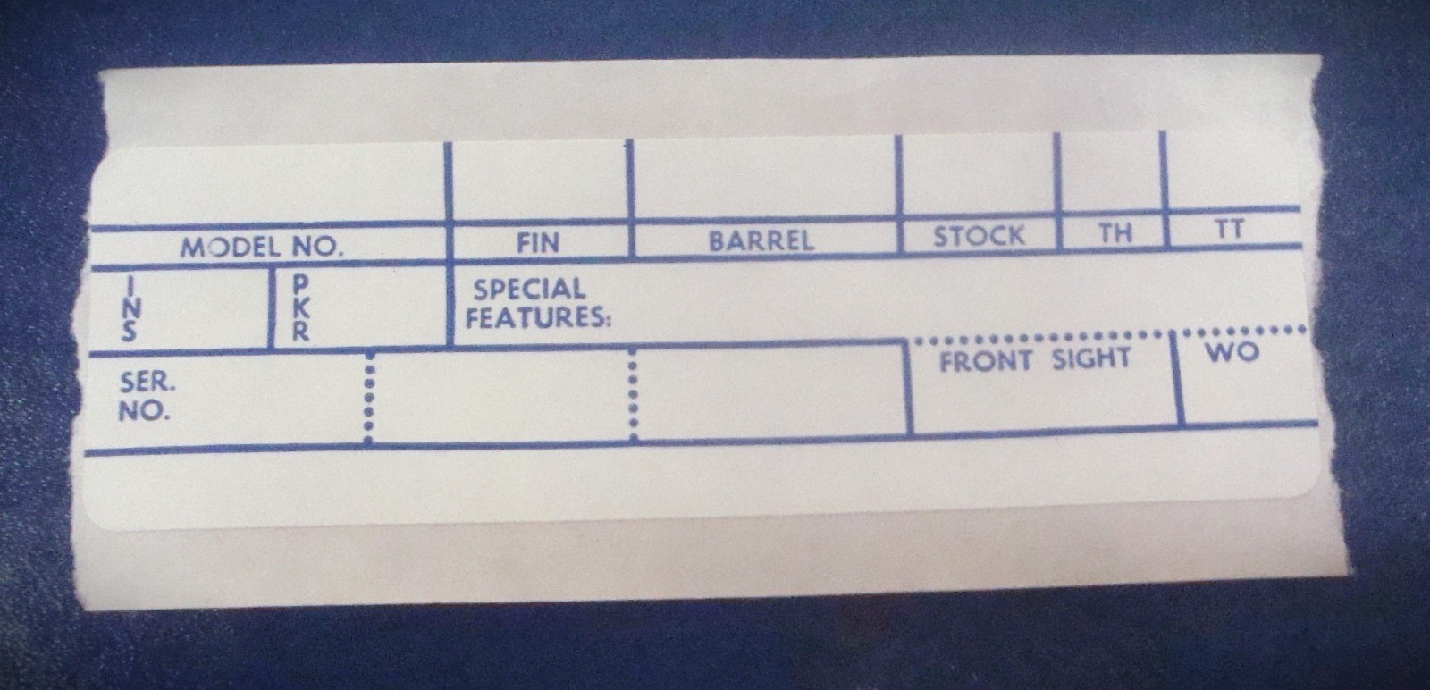 Vintage Smith & Wesson Blank End Box Label set of 4 Self Adhesive S&W Labels New