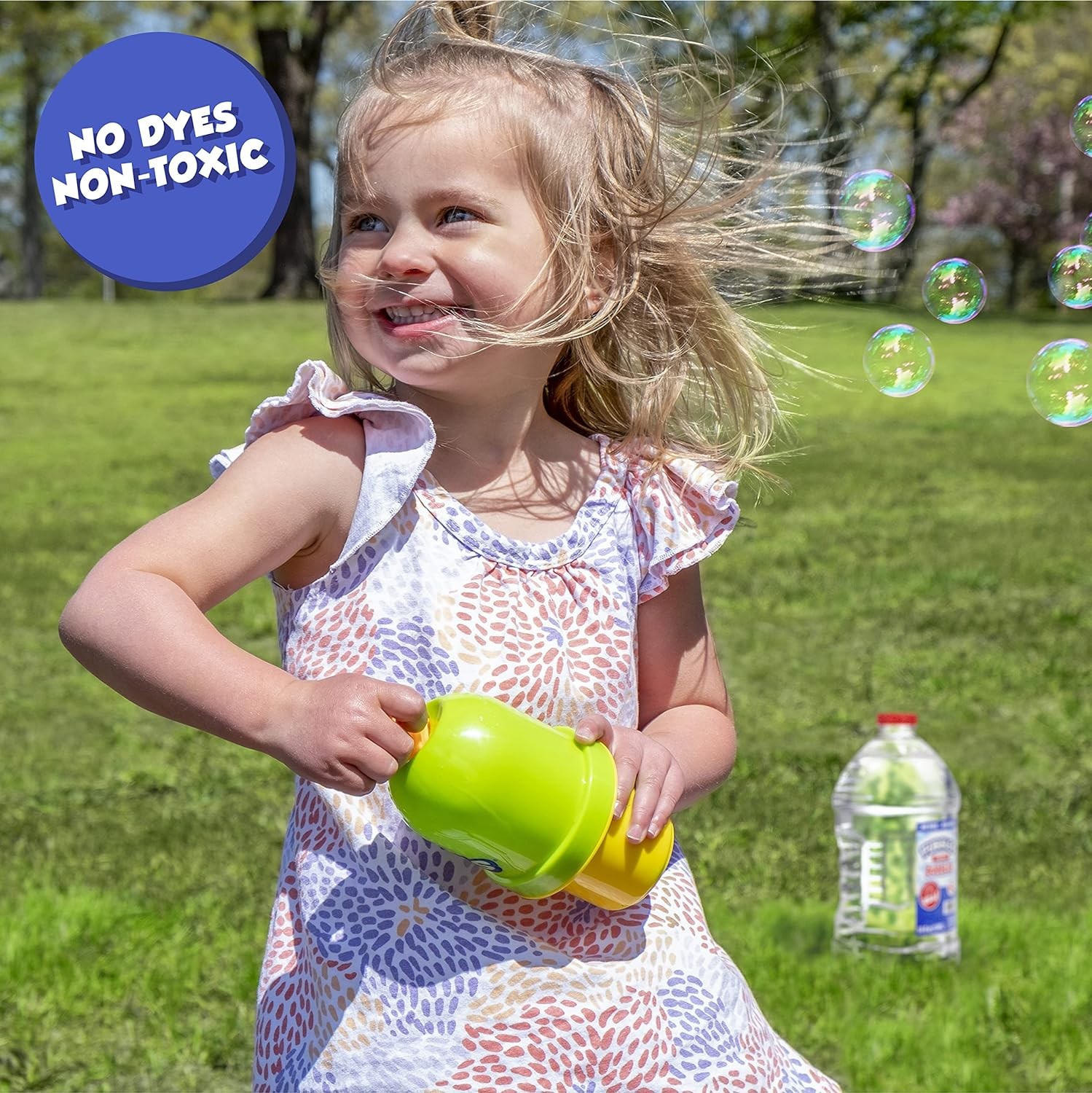 Non-Toxic Bubble Solution 64oz: USA Made Refill for All Bubble