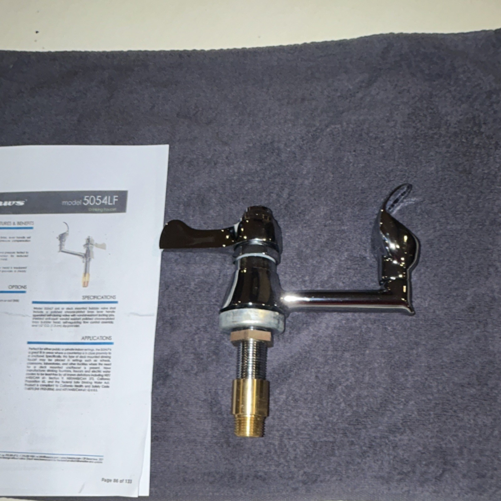 Haws 5054LF Flow Control Drinking Faucet Chrome Plated Brass Commercial