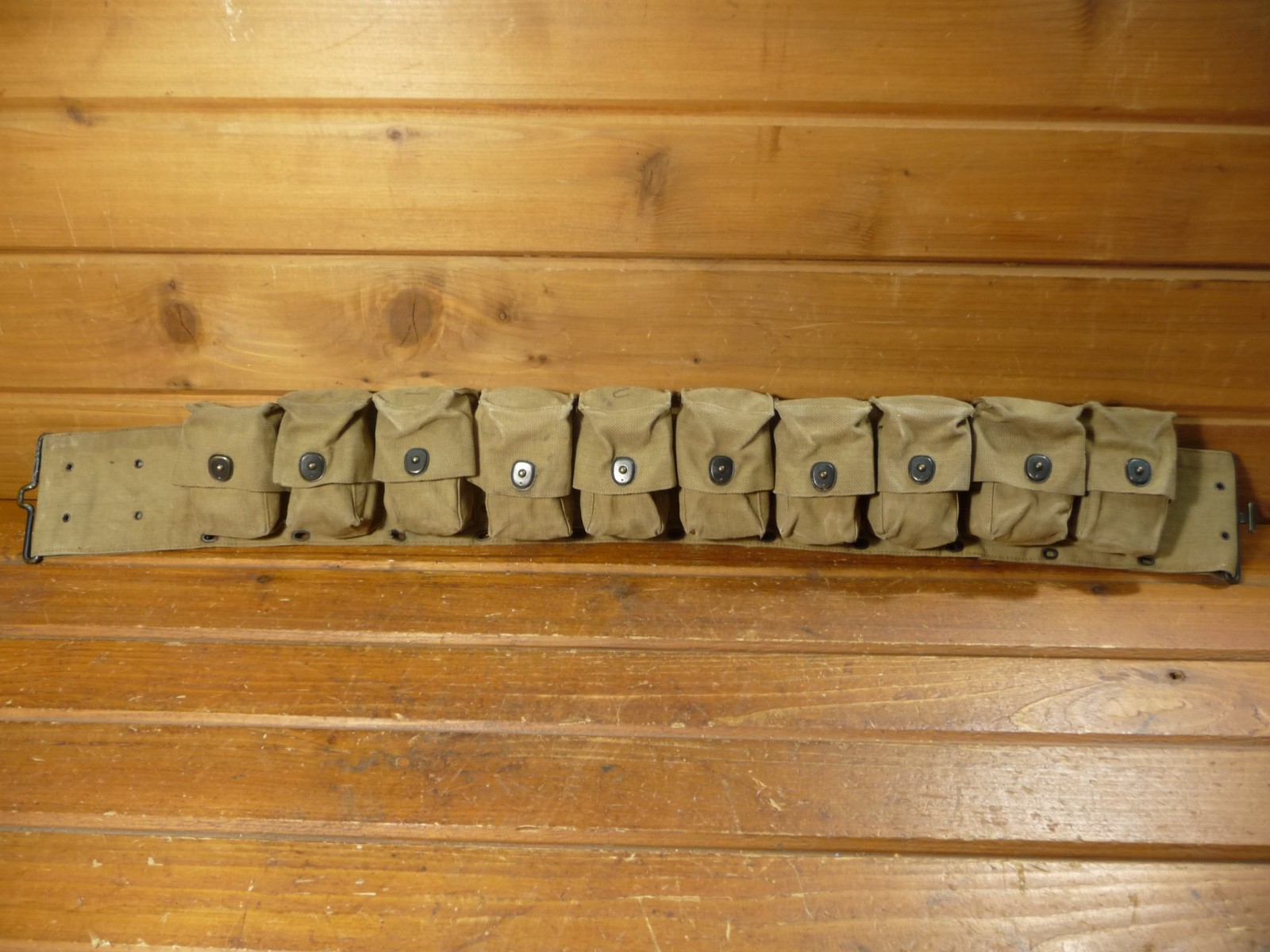 Vintage WWI US M1910 MEDICAL BELT, 10 POCKET, MILLS 1917 PATENT