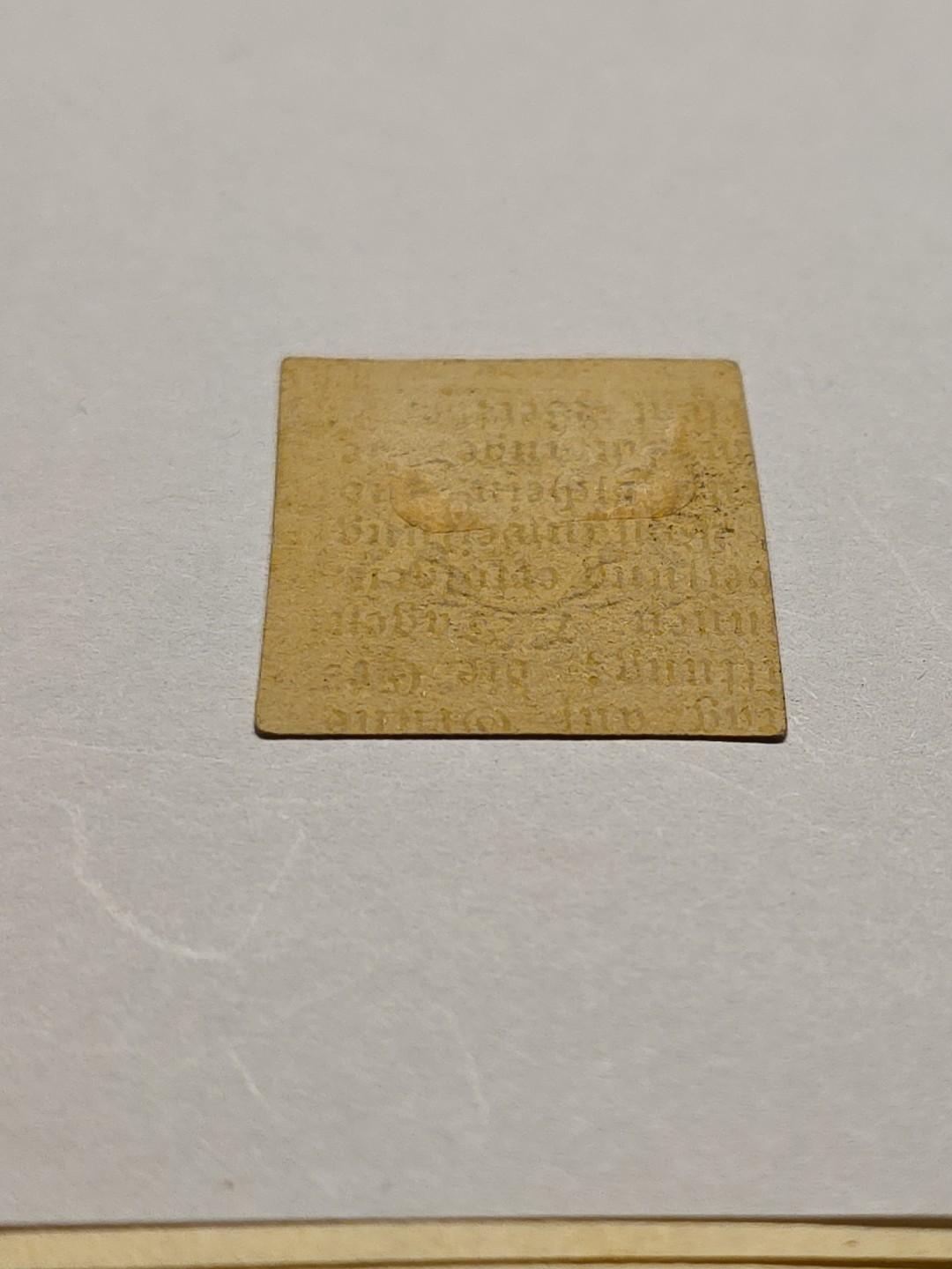 EARLY BAVARIA 40 PFENNIG POSTAL CARD STAMP CUT SQUARE