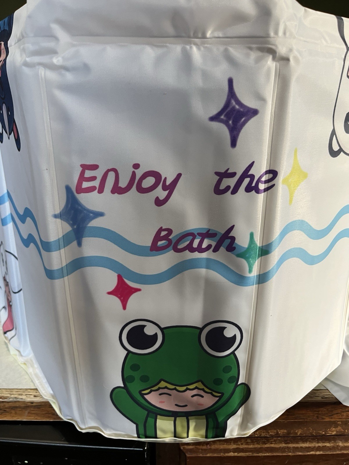 Portable Pink Foldable Bathtub for Kids Collapsible Children's Bathtub