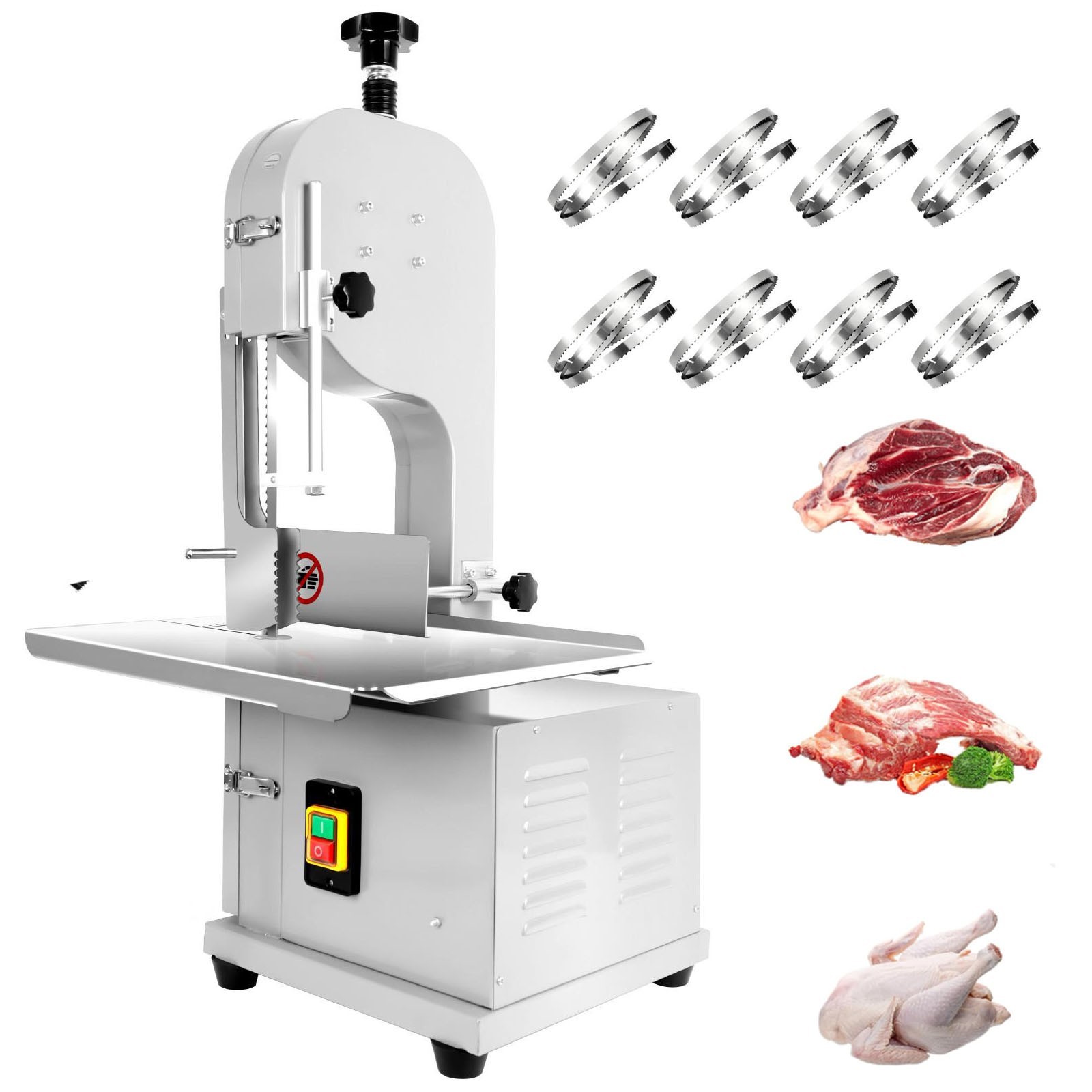1500W Commercial Electric Meat Bone Saw Machine, Kitchen Frozen Meat Processor