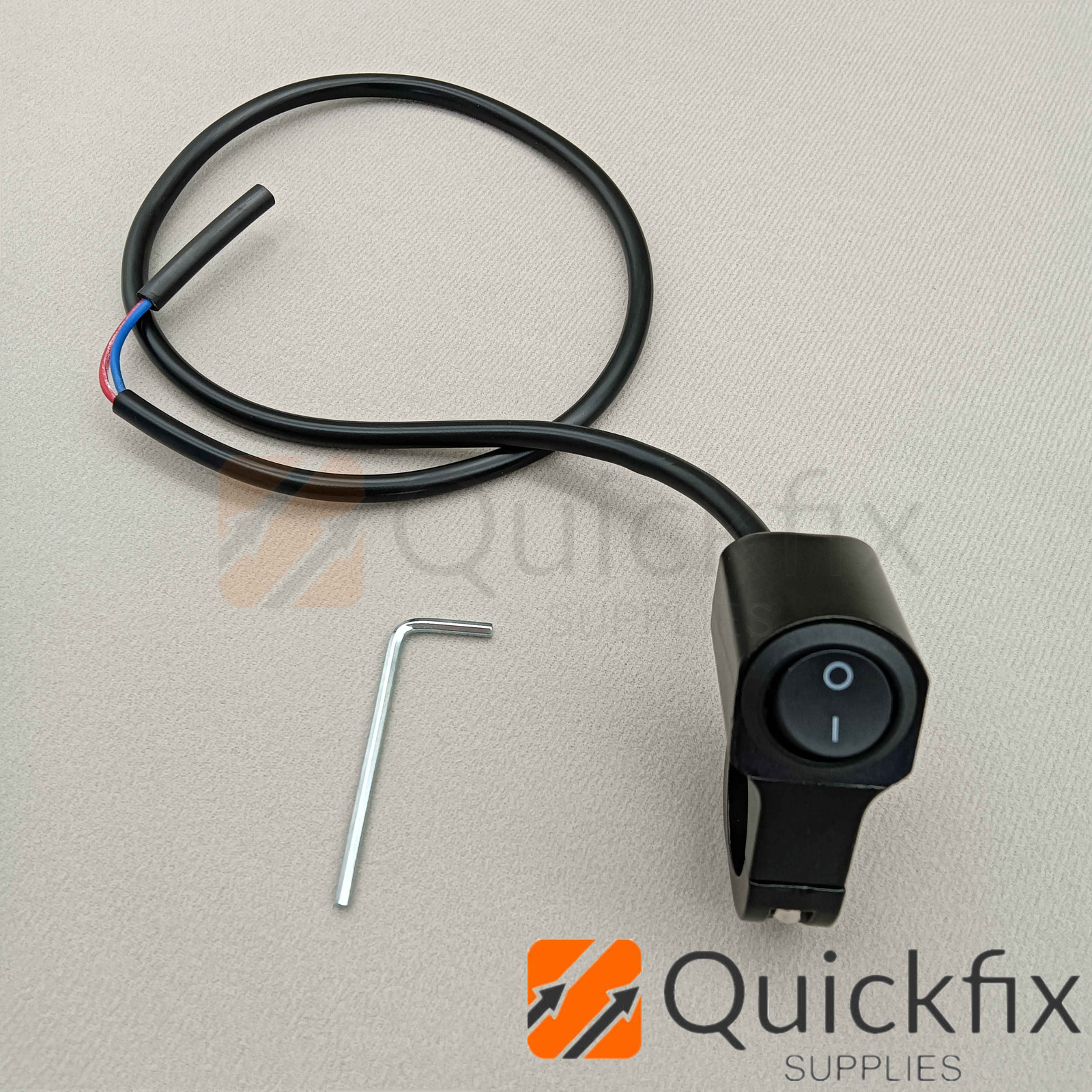 7/8"Headlight Fog Light Fit Motorcycle Handlebar Lamp Mount ON-OFF Switch 12V