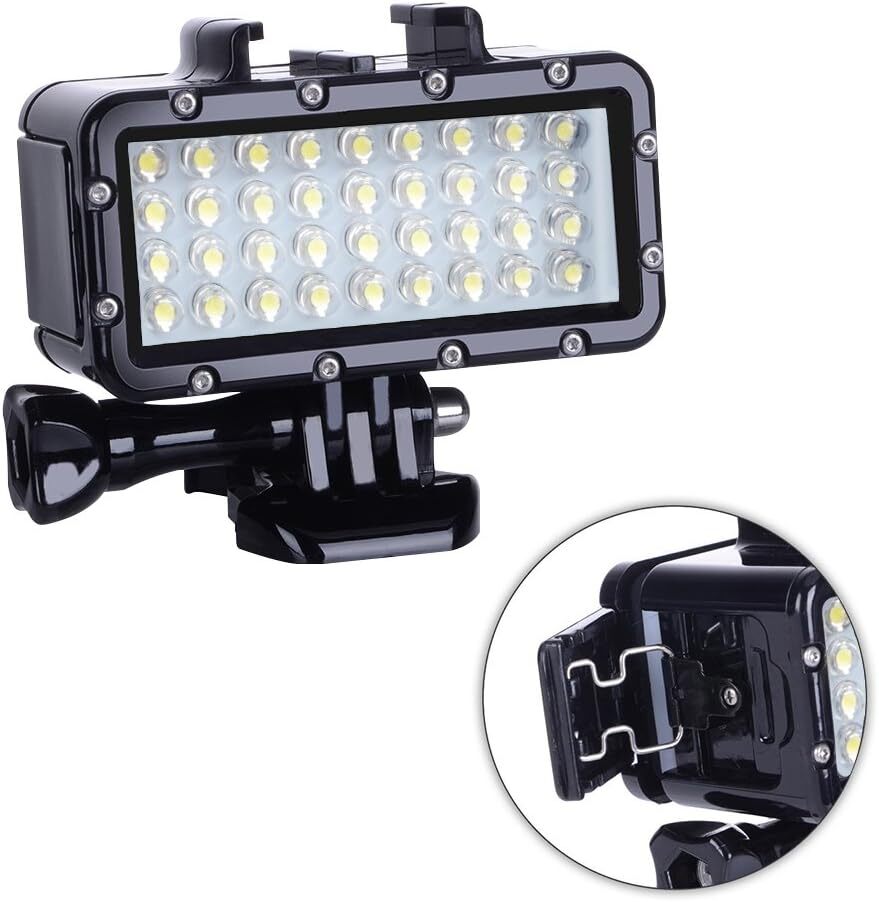 Luz De Buceo De Alta Potencia Regulable Resistente Al Agua Led Video Light F...