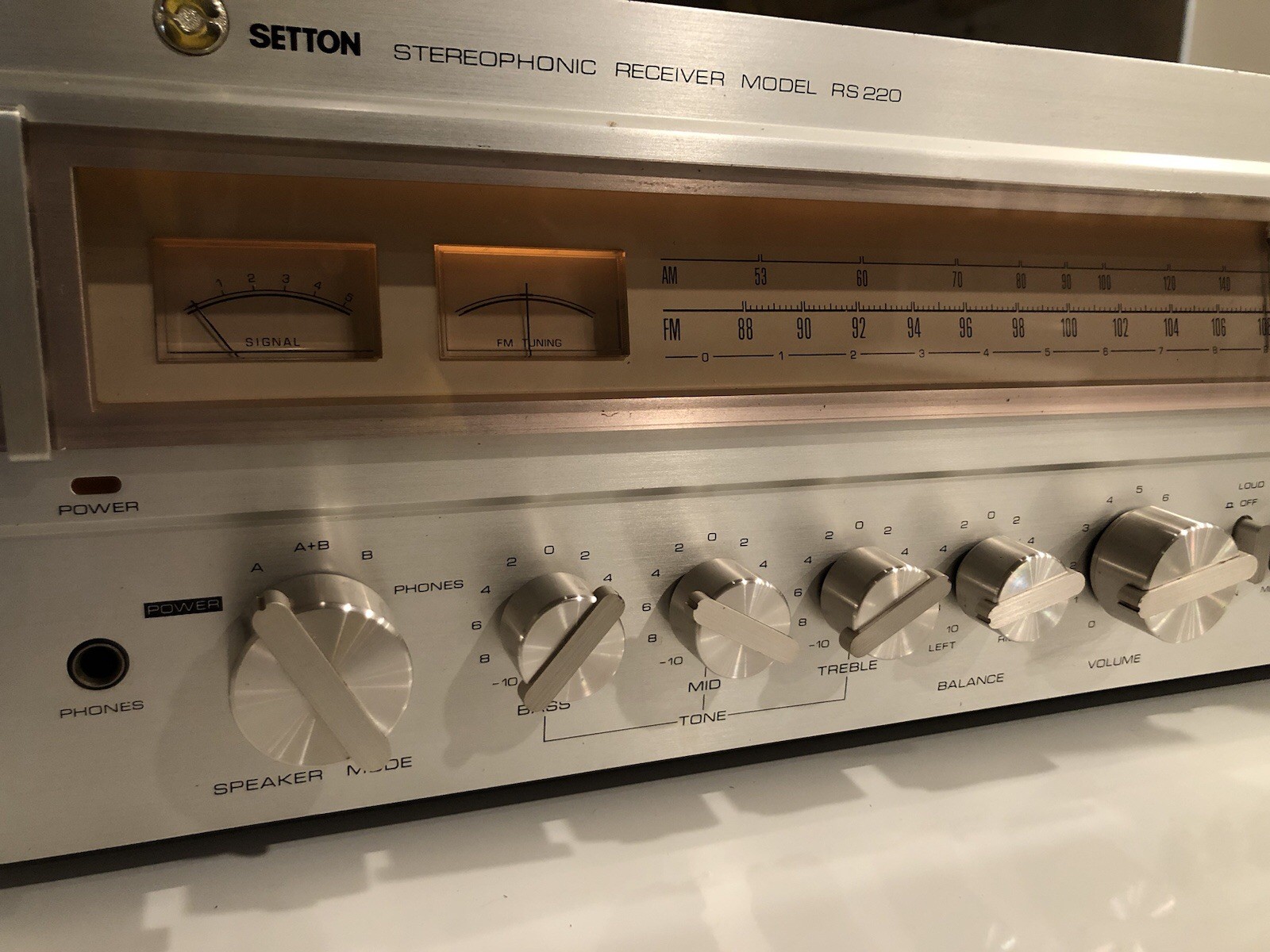 Setton Stereophonic Receiver Model RS 220 Tested,Cleaned, custom preamp out & in