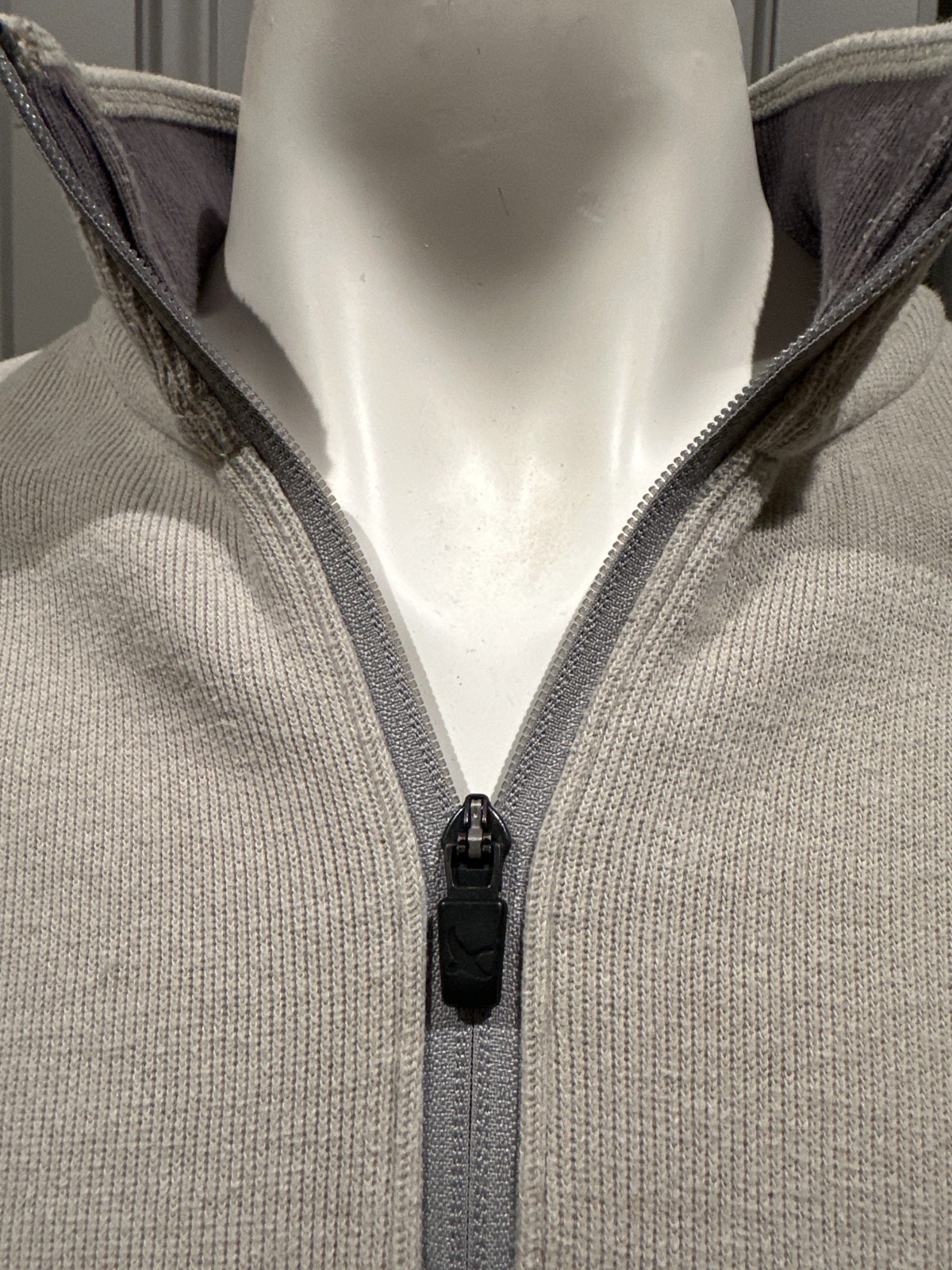 Eddie Bauer Men's XL Quarter Zip Knit Pullover Oatmeal Cotton Blend Normcore