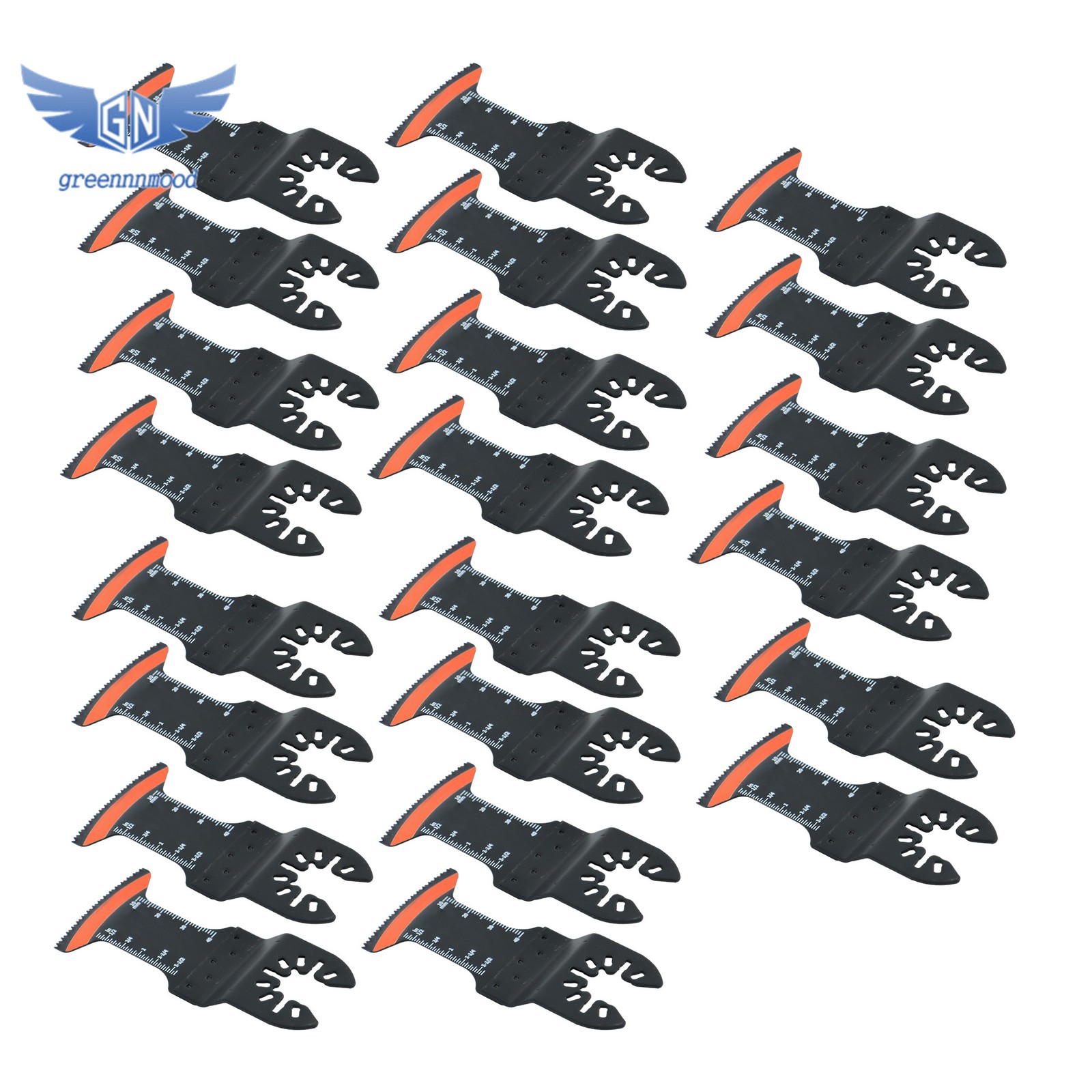 50Pack Titanium Oscillating & Curved Edge Oscillating Saw Blades for Metal Wood