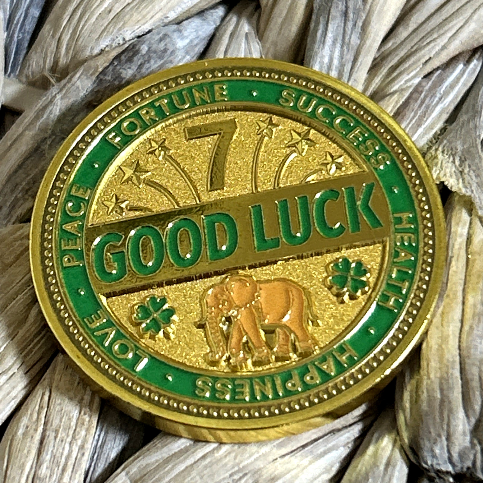 Irish Shamrock Lucky #7 Golf Ball Marker Pocket Coin-Metal 1.3" Brand New!