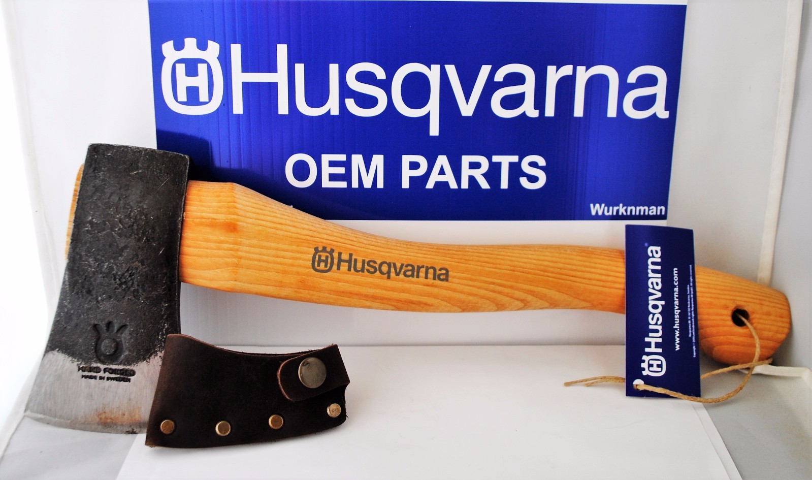 Husqvarna OEM 576926401 / 596270901   13 in Curved Hatchet With Leather Sheath