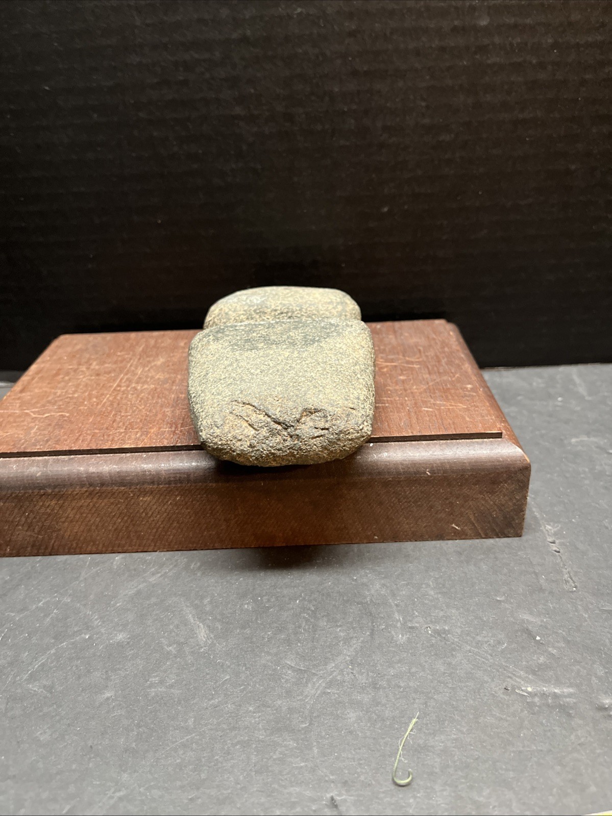 Large Granite Axe Head Authentic,from Cass County, Illinois Old Collection