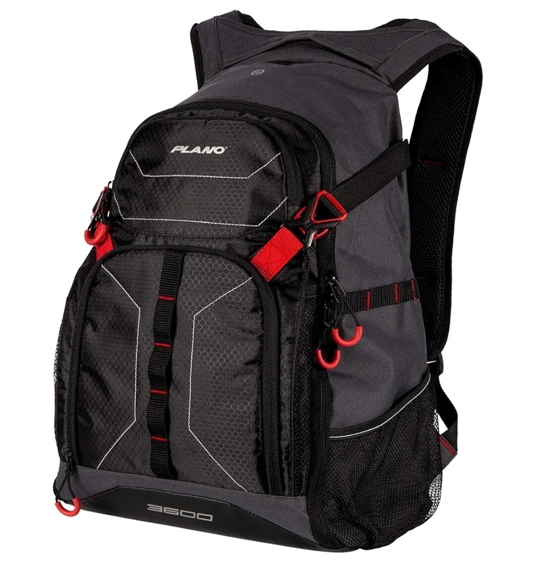 Plano E-Series 3600 Fishing Backpack Tackle Box Water Resistant w/ Pockets Black