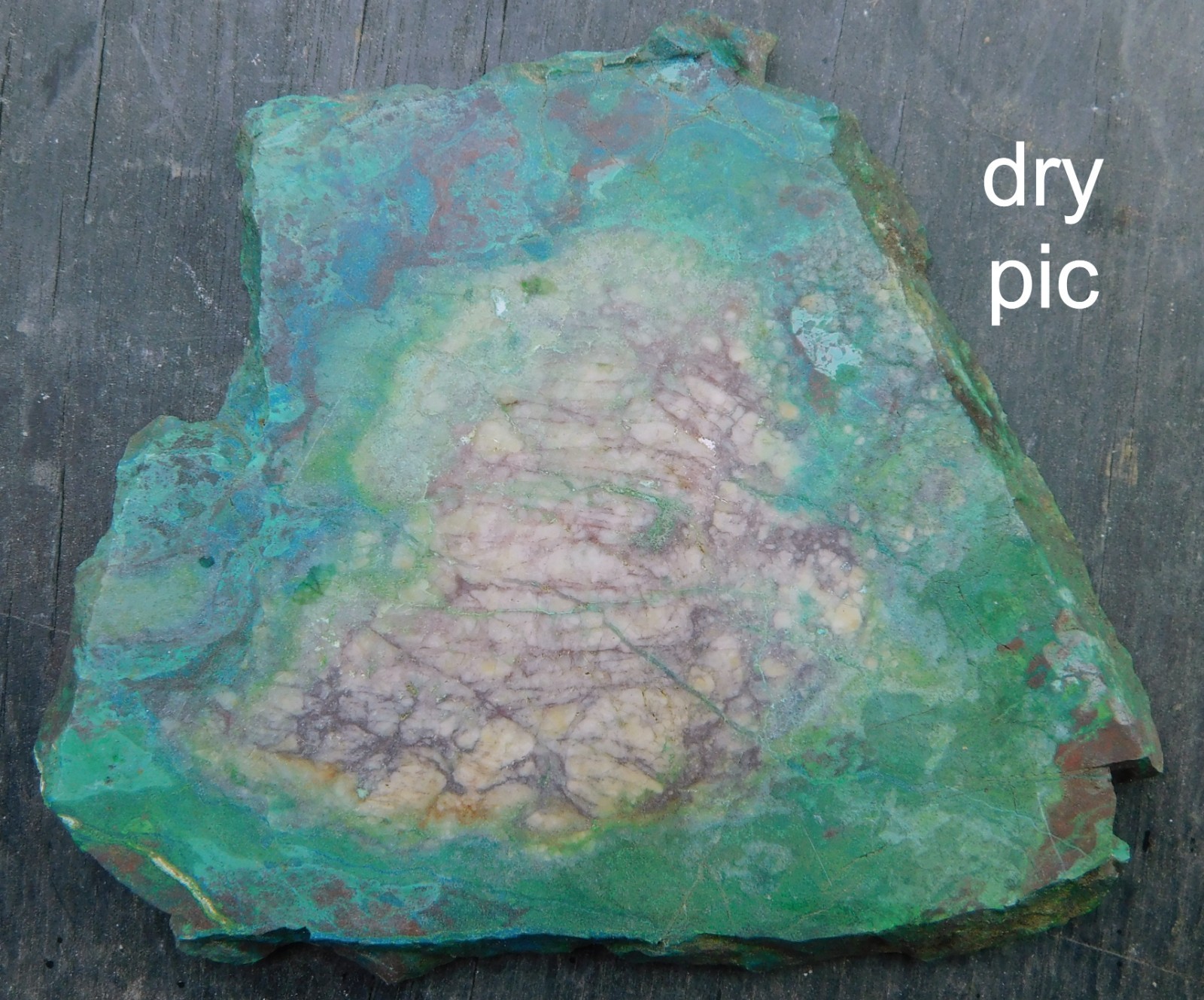 Chrysocolla lapidary cabbing slab 6mm thick