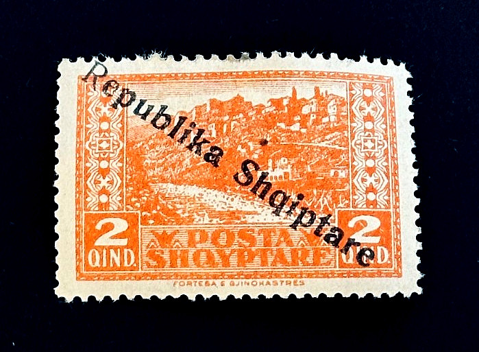 ALBANIA Stamp - 1925 View of Berati Overprint Sn 179 MHR r65