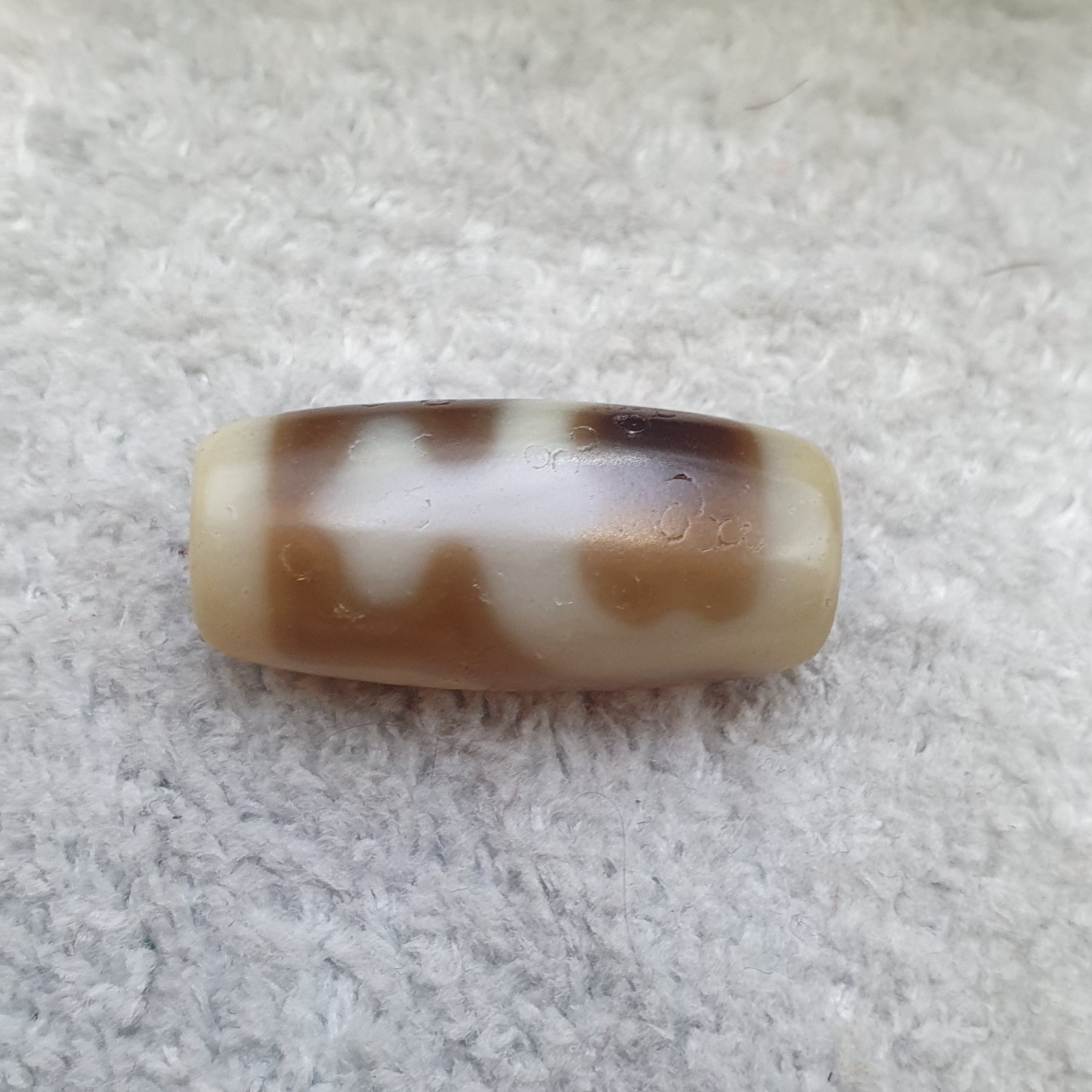 Old Tibetan Treasure Vase Eyes Pattern agate stone dzi bead amulet