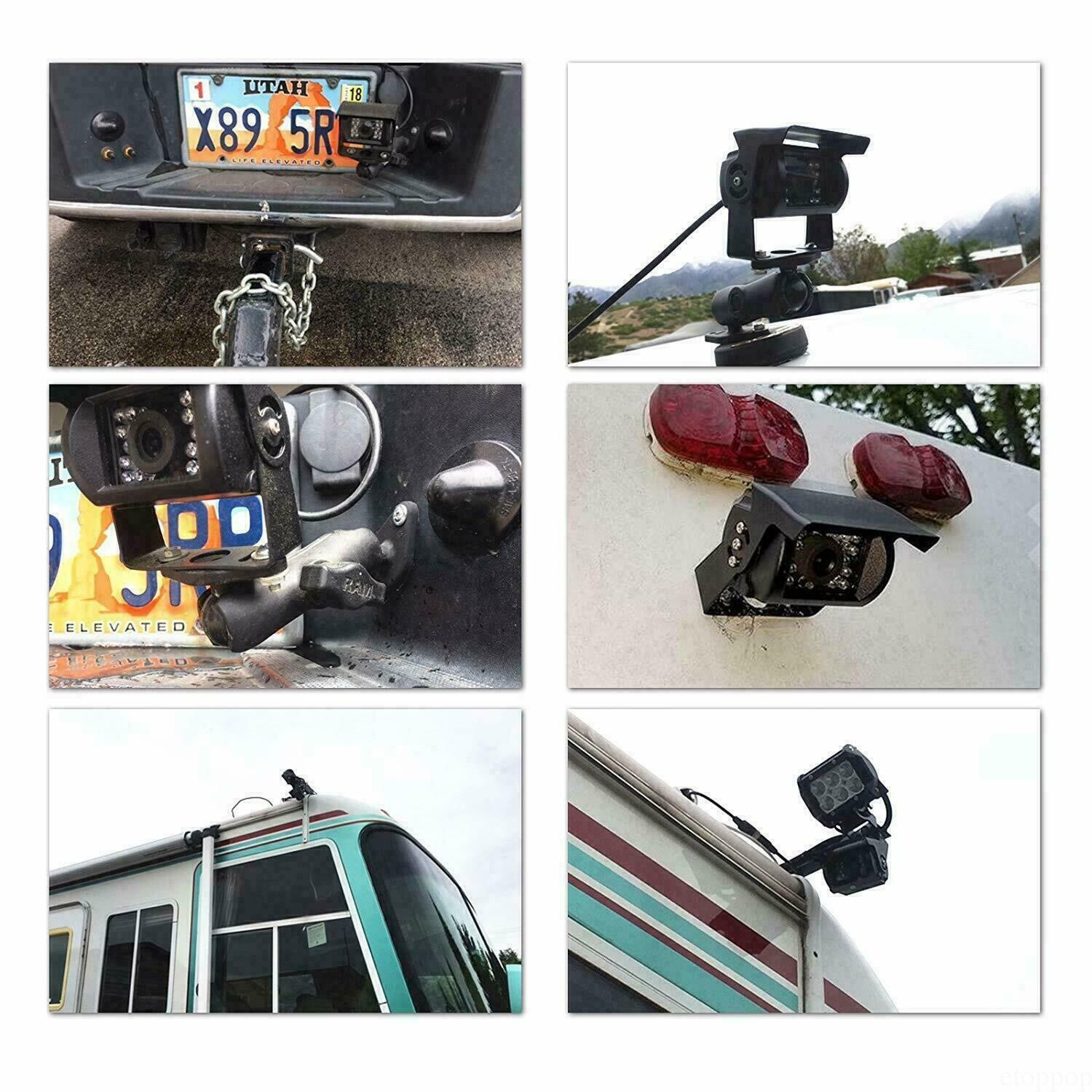 7'' Backup Camera and Monitor Kit System Back Parking Night Vision For Truck RV
