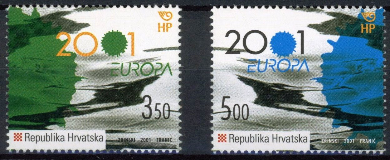 Croatia 2001 : EUROPA - Good Set Very Fine MNH Stamps