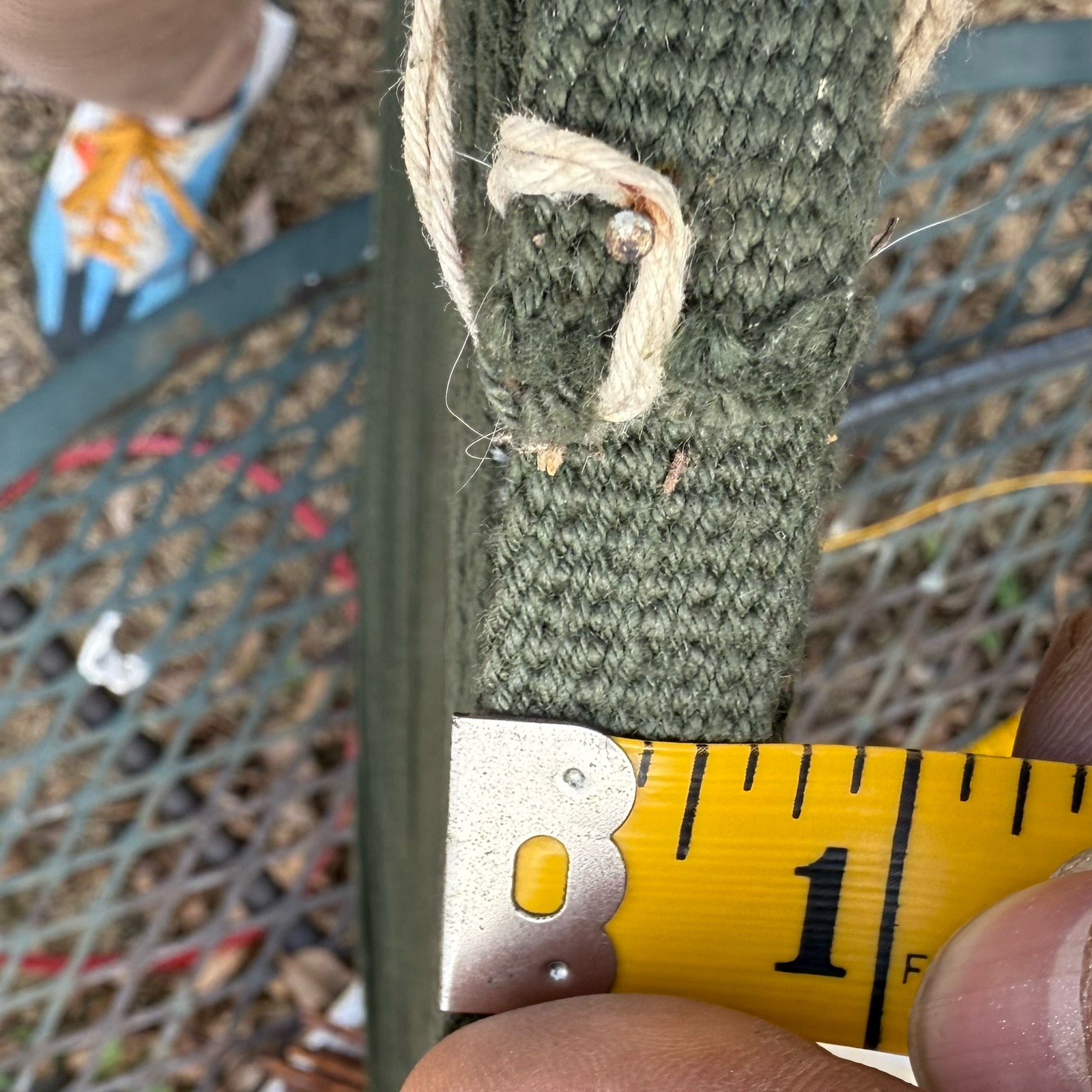 Vtg U.S. Military OD-7 Cotton Webbing 5/8 inch wide ~50 Yards Dated 1969. Tag