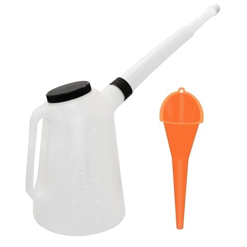 5Quart Oil Jug, Oil Measuring Container Automotive, Plastic Measures with Lid