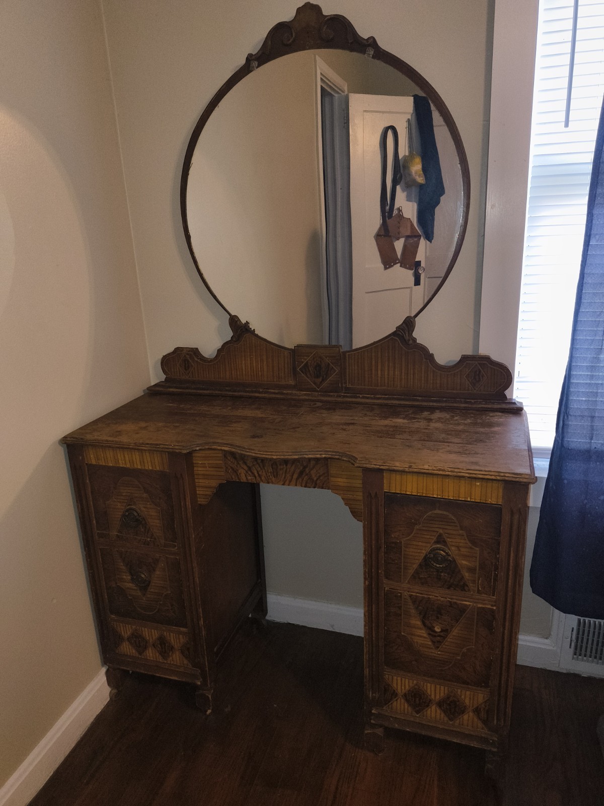 Art Deco Vanity with Original Mirror