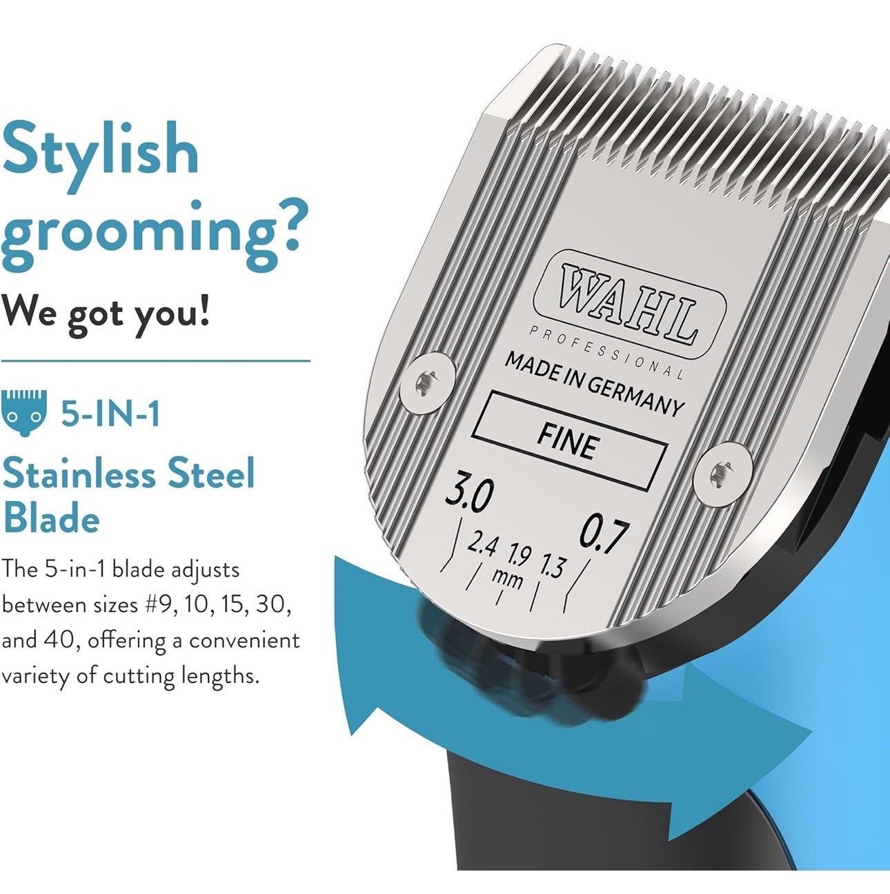 Wahl Bravura Pro Lithium Cordless Animal Clipper Turquoise - New