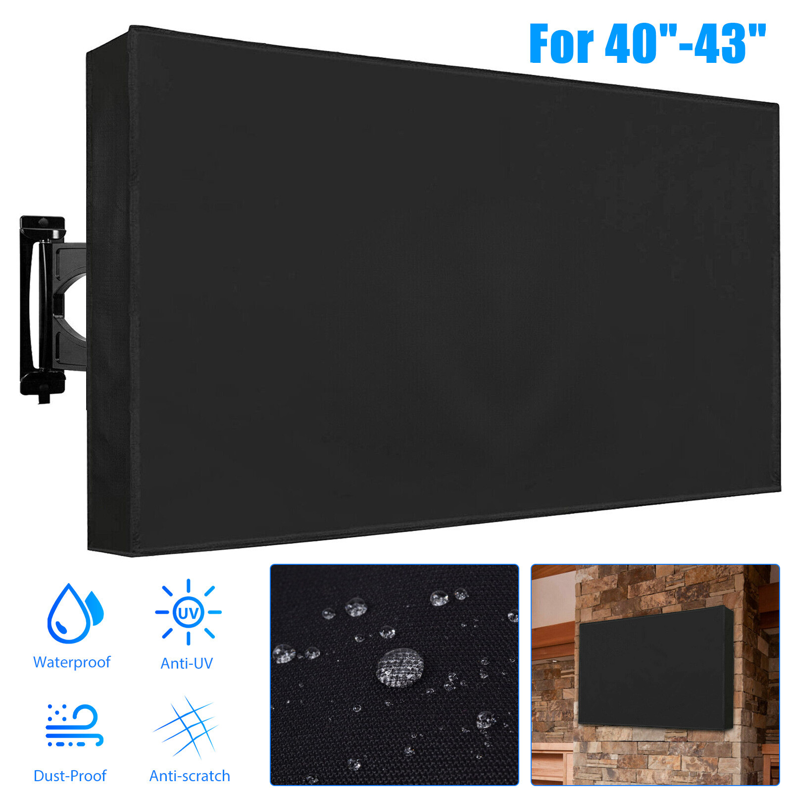 Outdoor TV Cover Waterproof Weatherproof Television Protector Fit for 40-43 inch