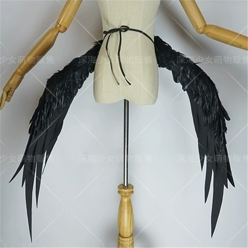 Anime Overlord Albedo Wings Foldable Cosplay Props Handmade Costume Accessories