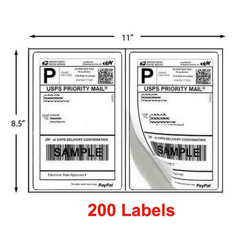 4000 Premium 8.5" X 5.5" Half Sheet Self Adhesive Shipping Labels Rounded Corner