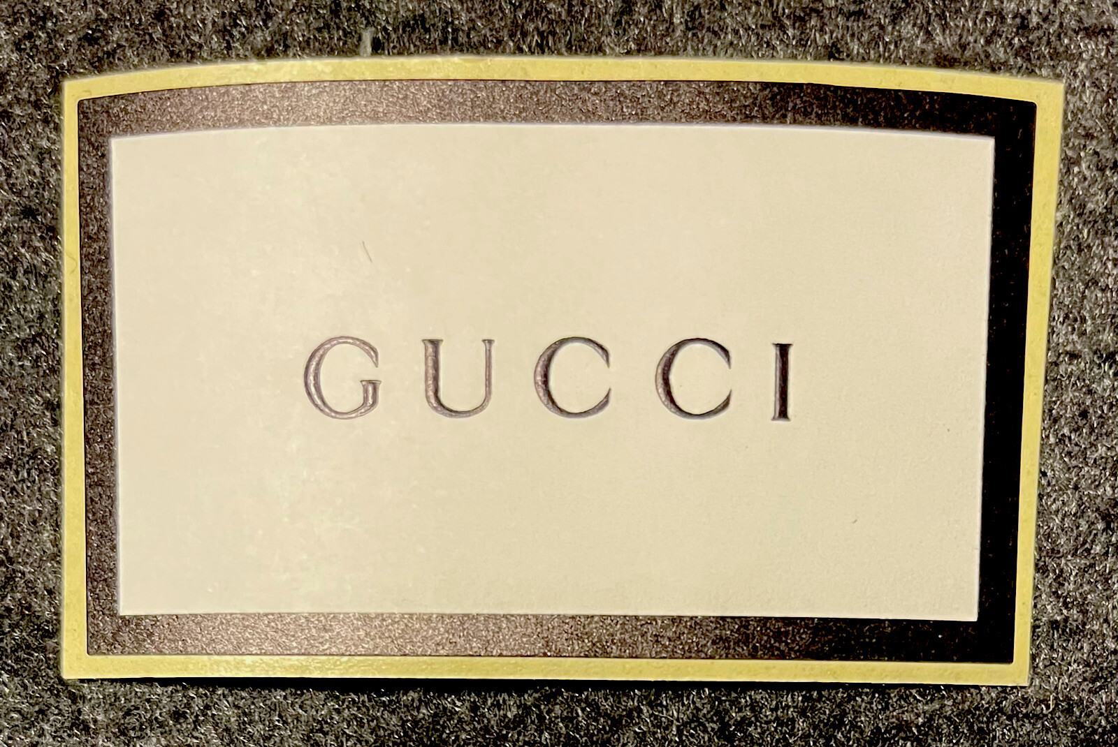 10 Authentic GUCCI Black & White Label Stickers - 2.75” x 1.5” Inches