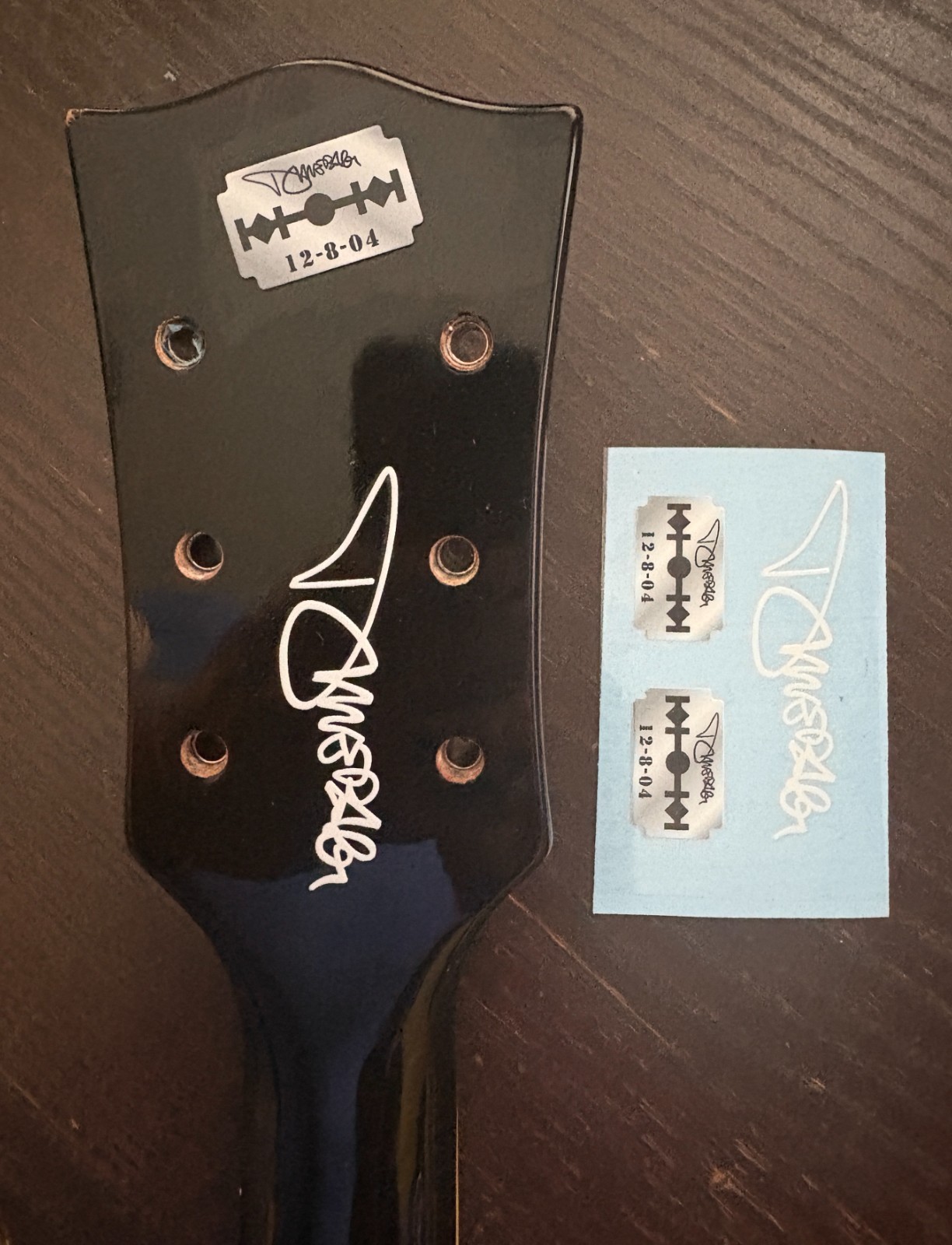 Dimebag Electric Guitar Autograph & Razor UV DTF  premium durable Decal set