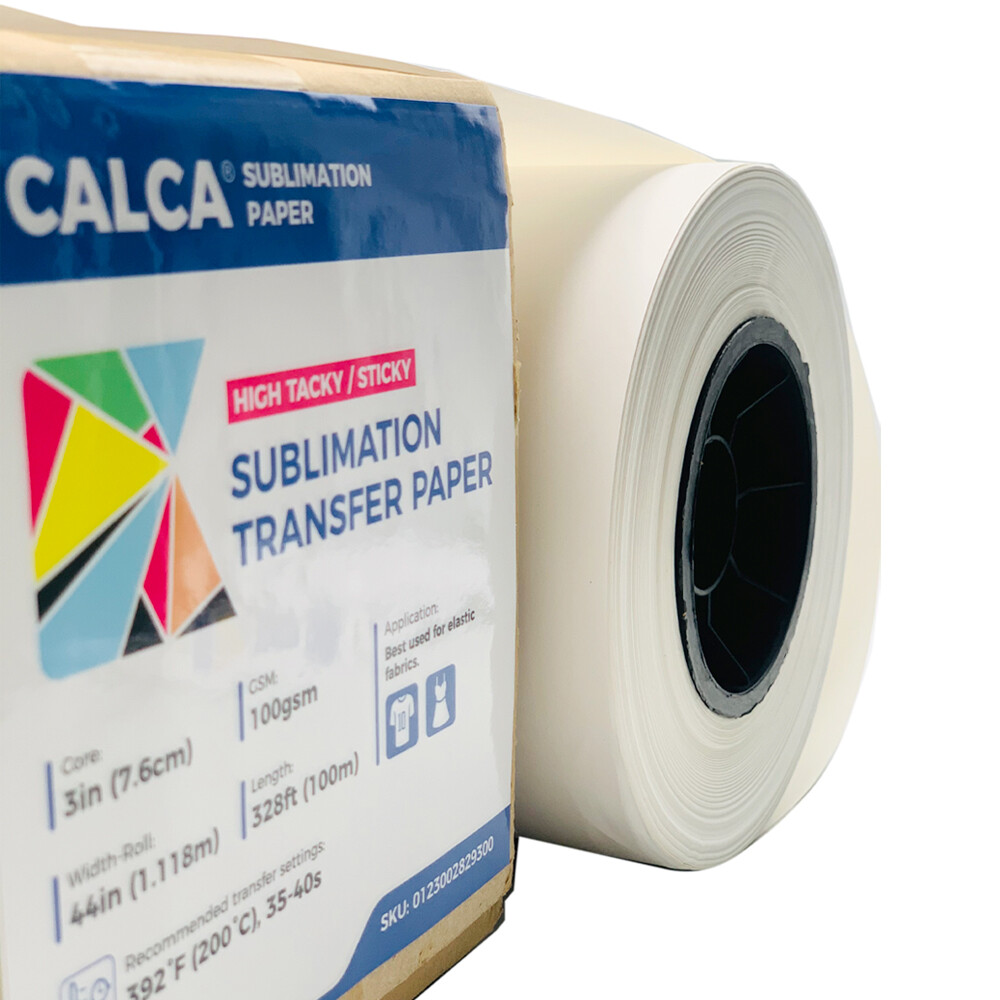 GA PICKUP-100gsm 44" x 328ft High Tacky Sticky Apparel Sublimation Paper Roll