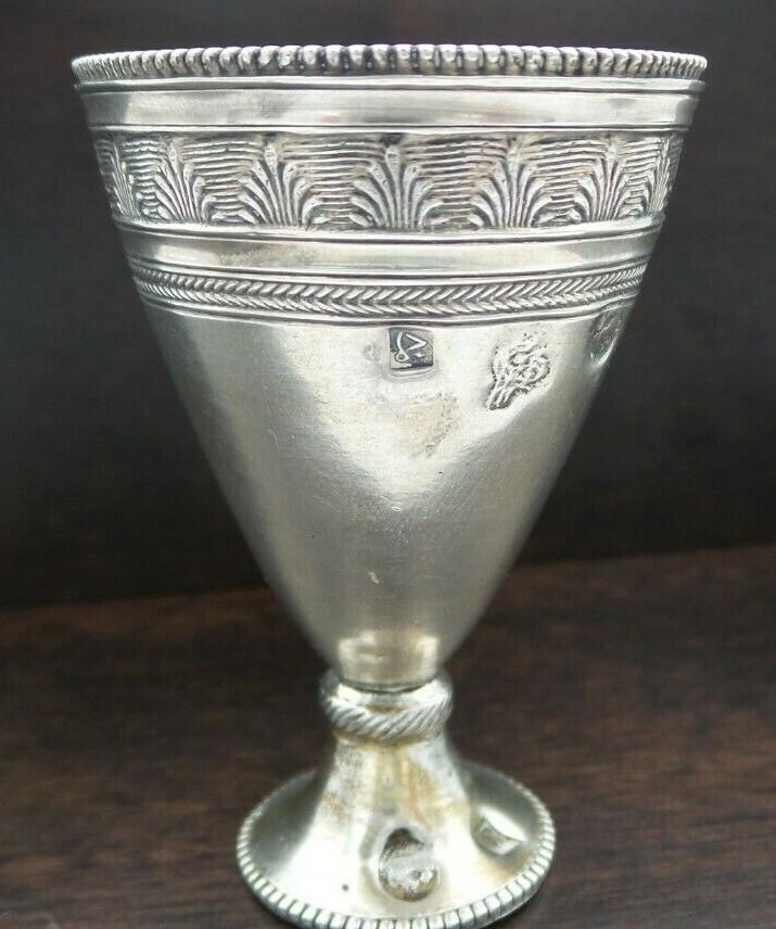 Beautiful Antique Pre-1916 Egyptian Hand Made 800 Silver Cup / Chalice