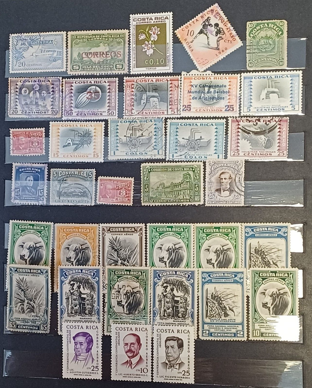 COSTA RICA EARLY MIX LOT VFU MNG MNH