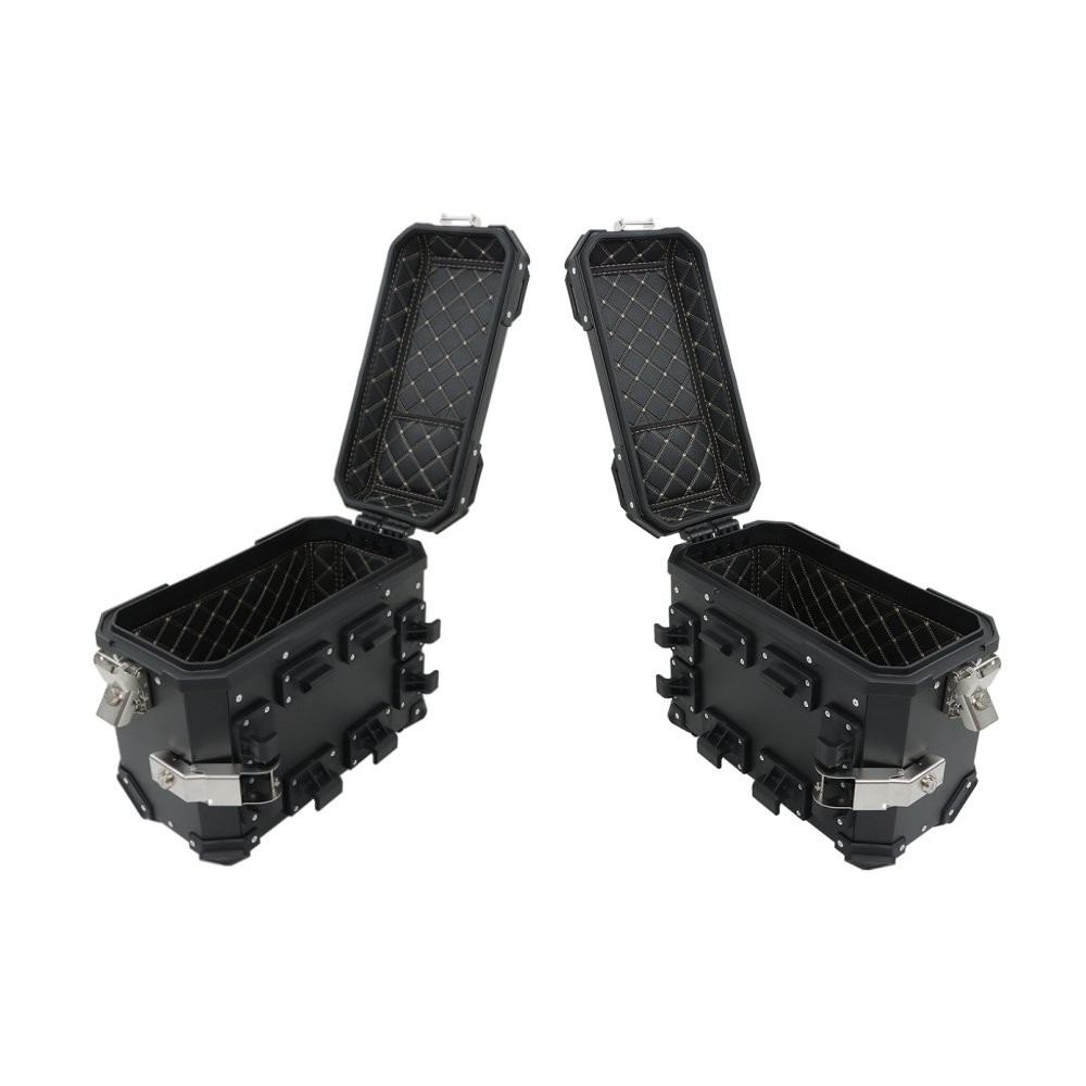 Motorcycle 36L Side Case Hard Saddlebag + 55L Top Case Tail Box Luggage New