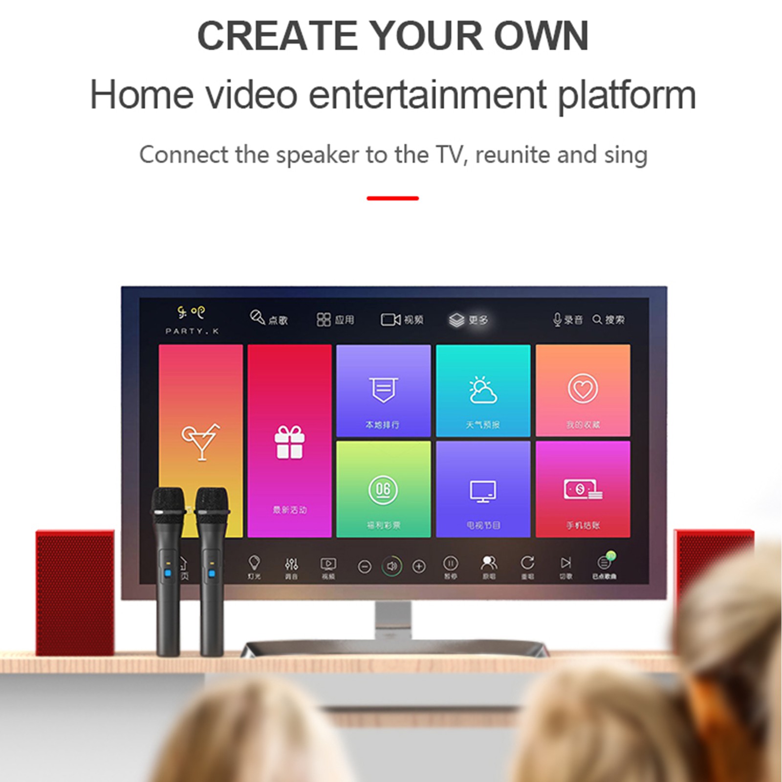 2 x Professional VHF Wireless Microphone Handheld Mic System Karaoke W/ Receiver