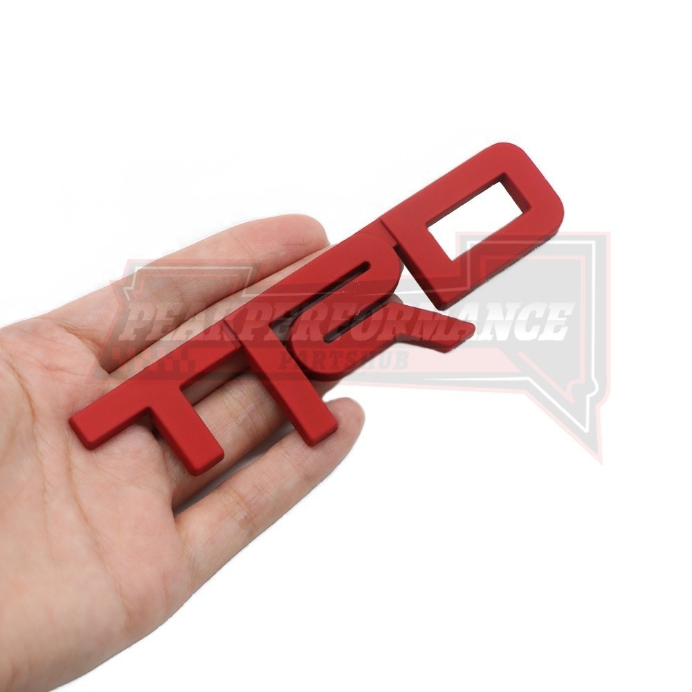 5" w/TRD Metal Tailgate Trunk Badge For Tundra 4Runner Tacoma Matte Red/Black
