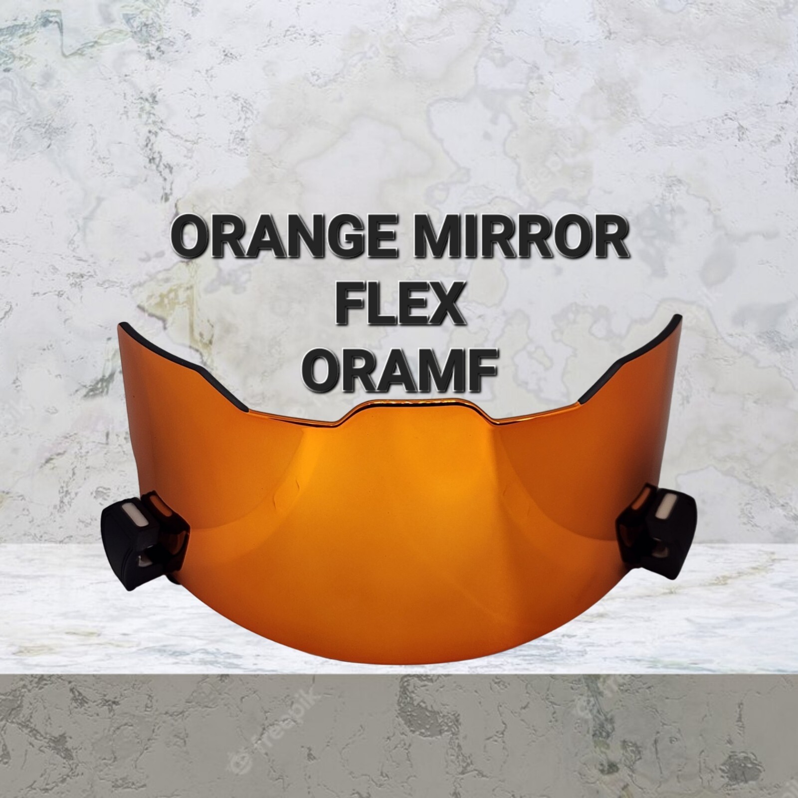 Low Profile Full Size Chrome Mirror Football Helmet Visor 4 FLEX (Display Only)