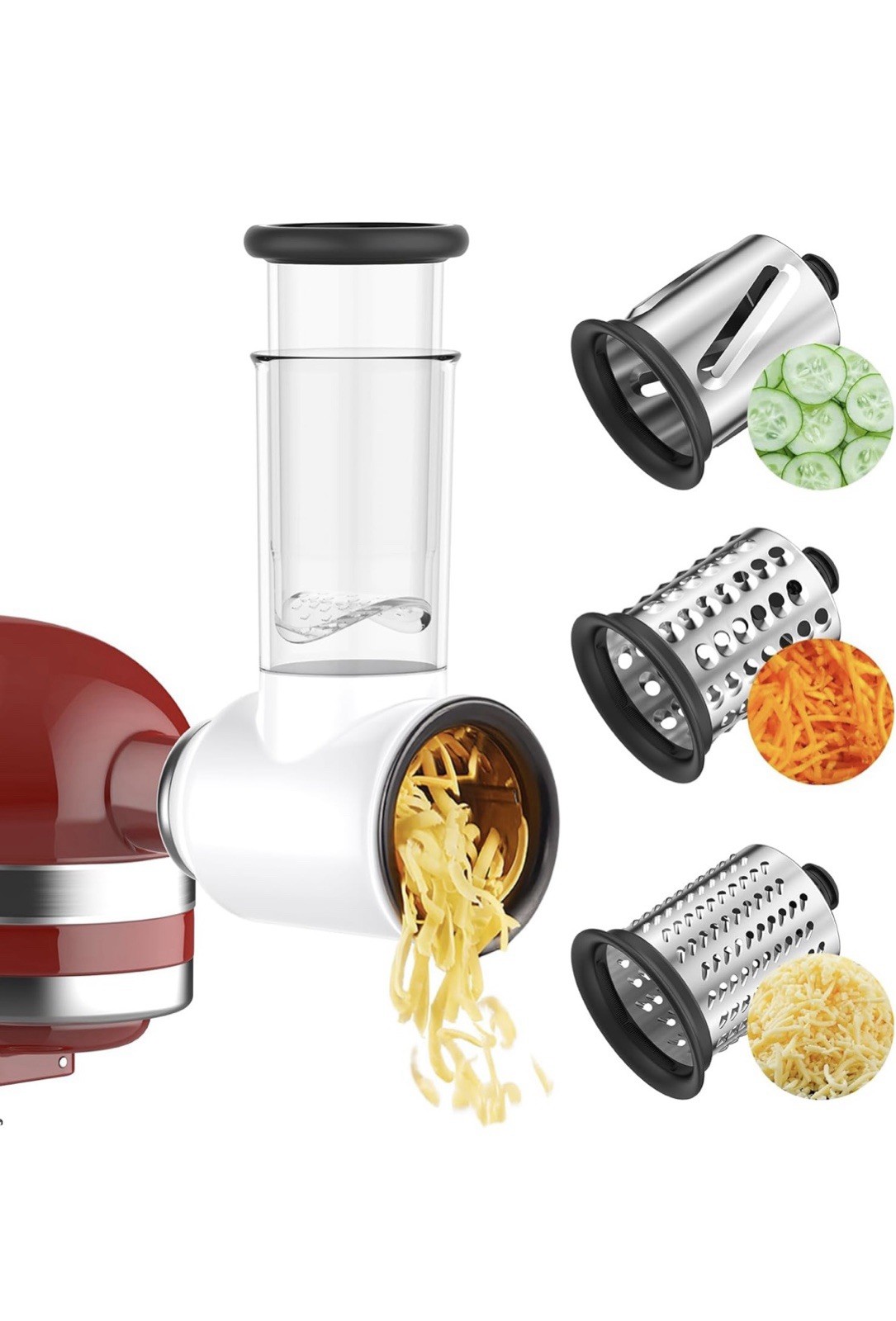 Slicer Shredder Attachment for KitchenAid Stand Mixer,Vegetable Chopper Grater