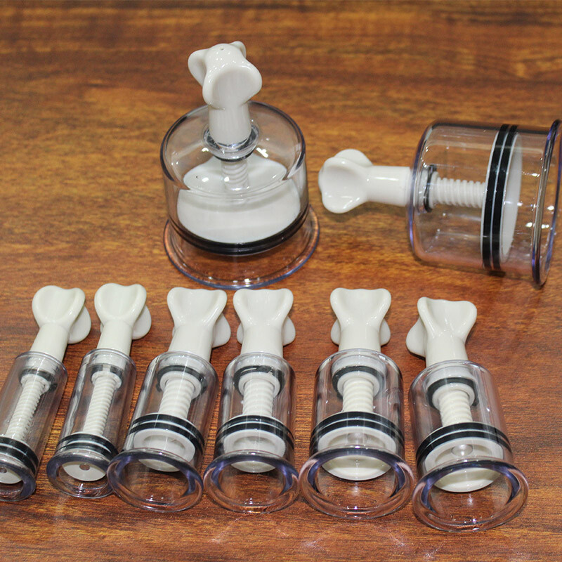 2pcs Vacuum Twist Nipple Cupping Sucker Breast No Pump Enhancer Enlarger Suction